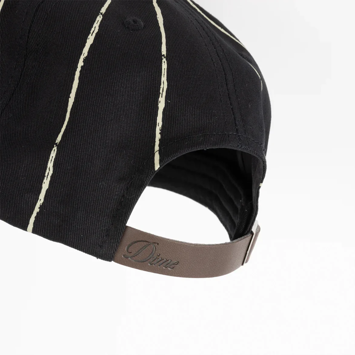 PINSTRIPED WORKER CAP - BLACK - Image 4