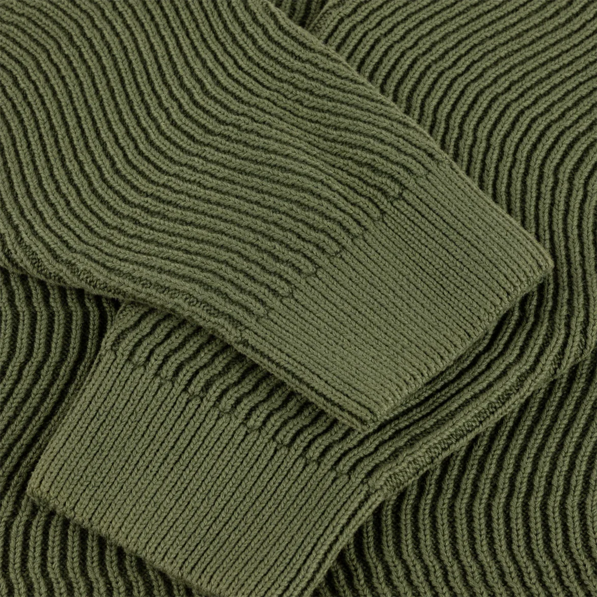 WAVE KNIT SWEATER - PINE - Image 5