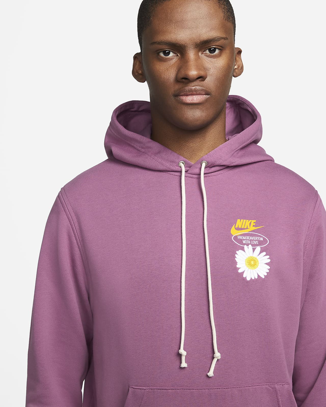 FRENCH TERRY PULLOVER HOODIE - LIGHT BORDEAUX - Image 3