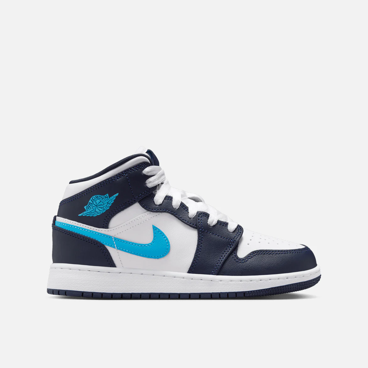 AIR JORDAN 1 MID (GS) - OBSIDIAN / DARK POWDER BLUE
