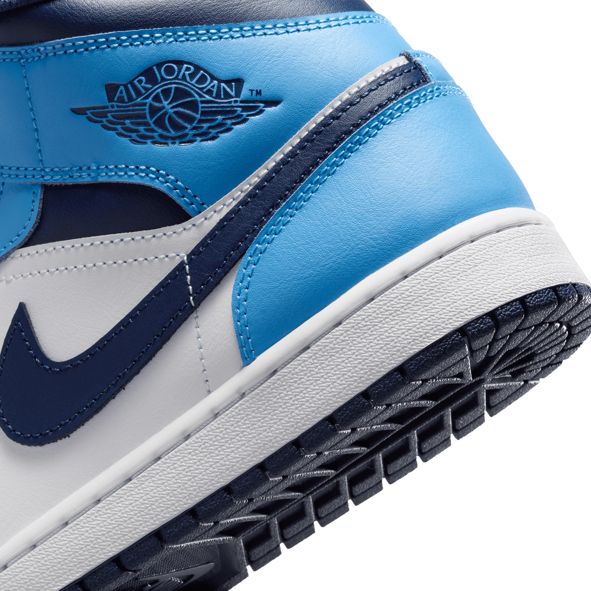 AIR JORDAN 1 MID - UNIVERSITY BLUE / WHITE / MIDNIGHT NAVY - Image 8