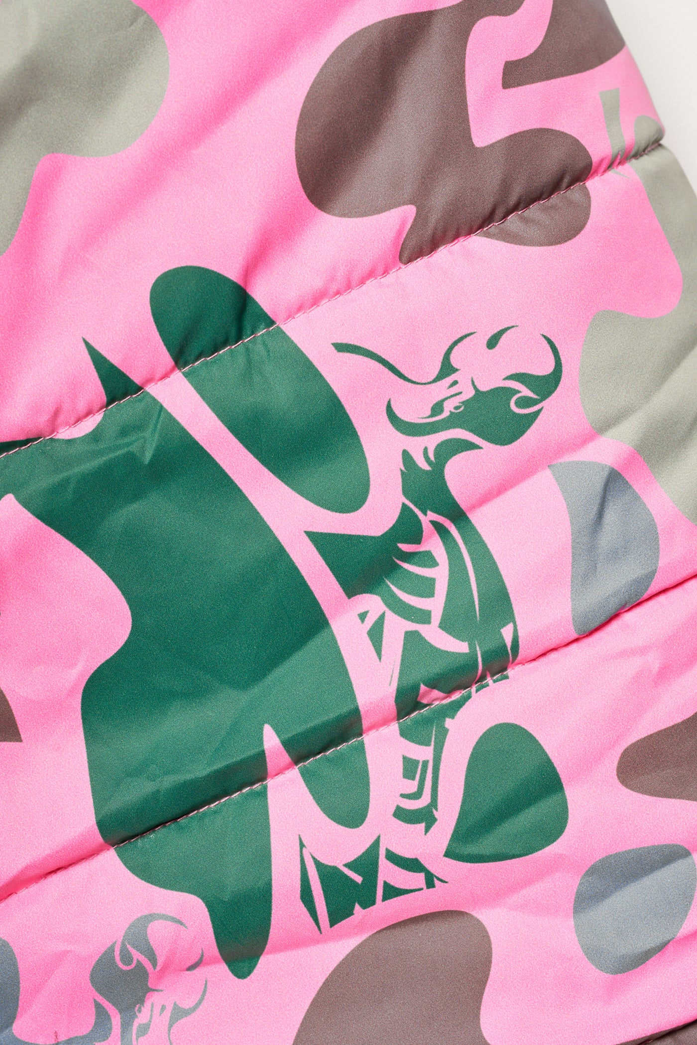MILITARY CAMO PUFFER JACKET - PINK - Image 10