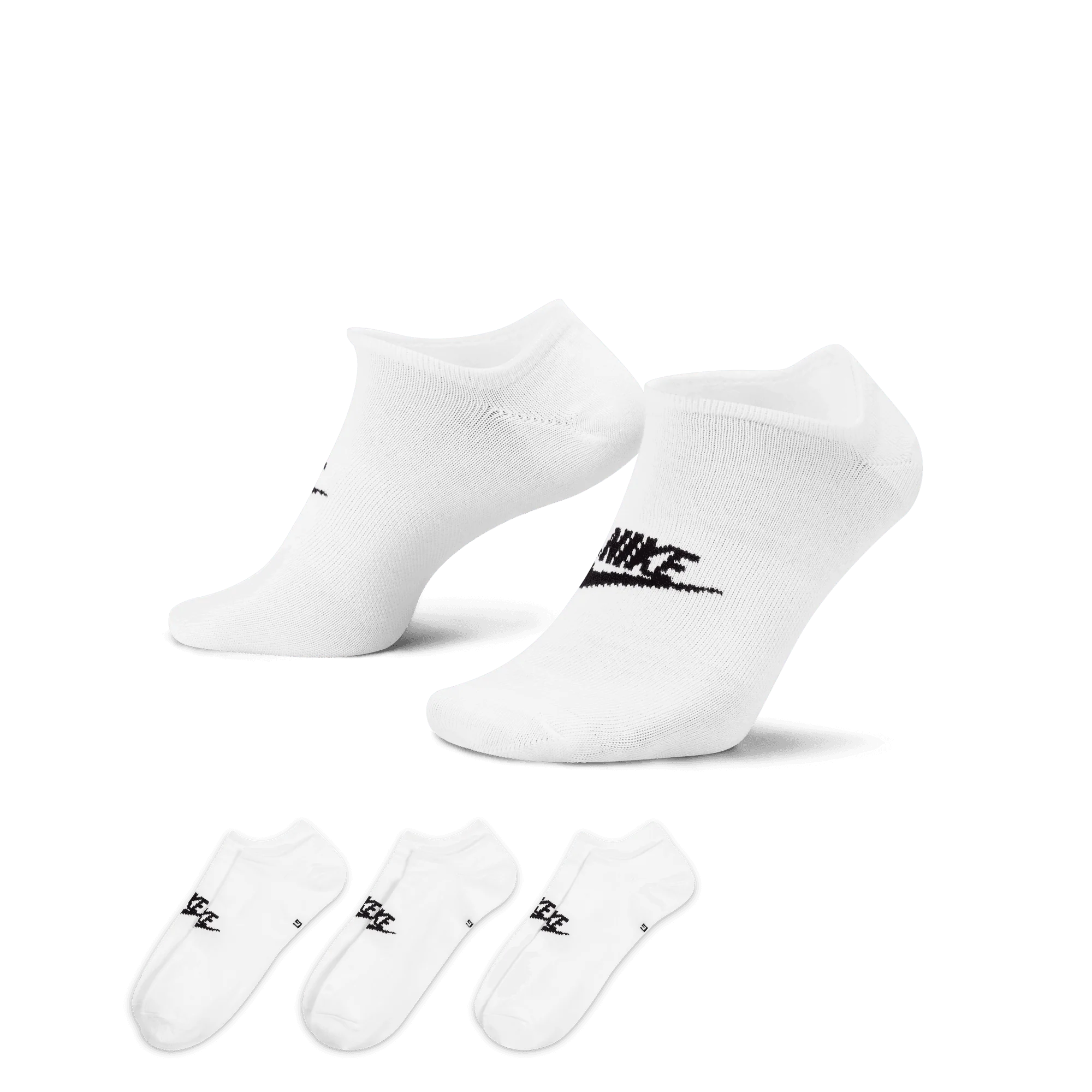 NIKE EVERYDAY ESSENTIAL NO SHOW 3PACK SOCKS - WHITE
