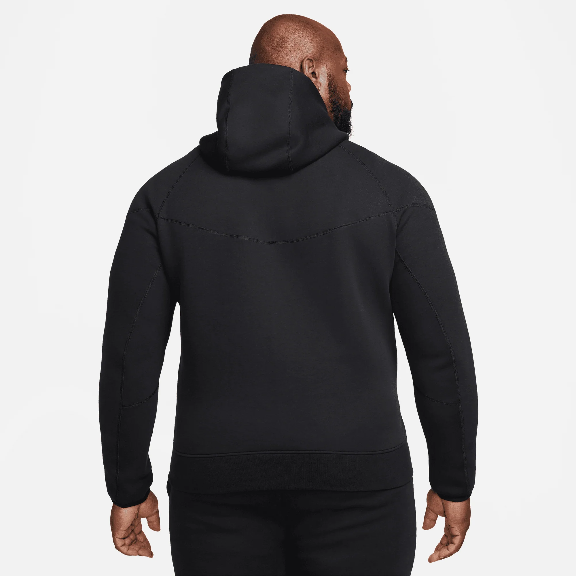 TECH FLEECE FULL-ZIP HOODIE - BLACK - Image 10