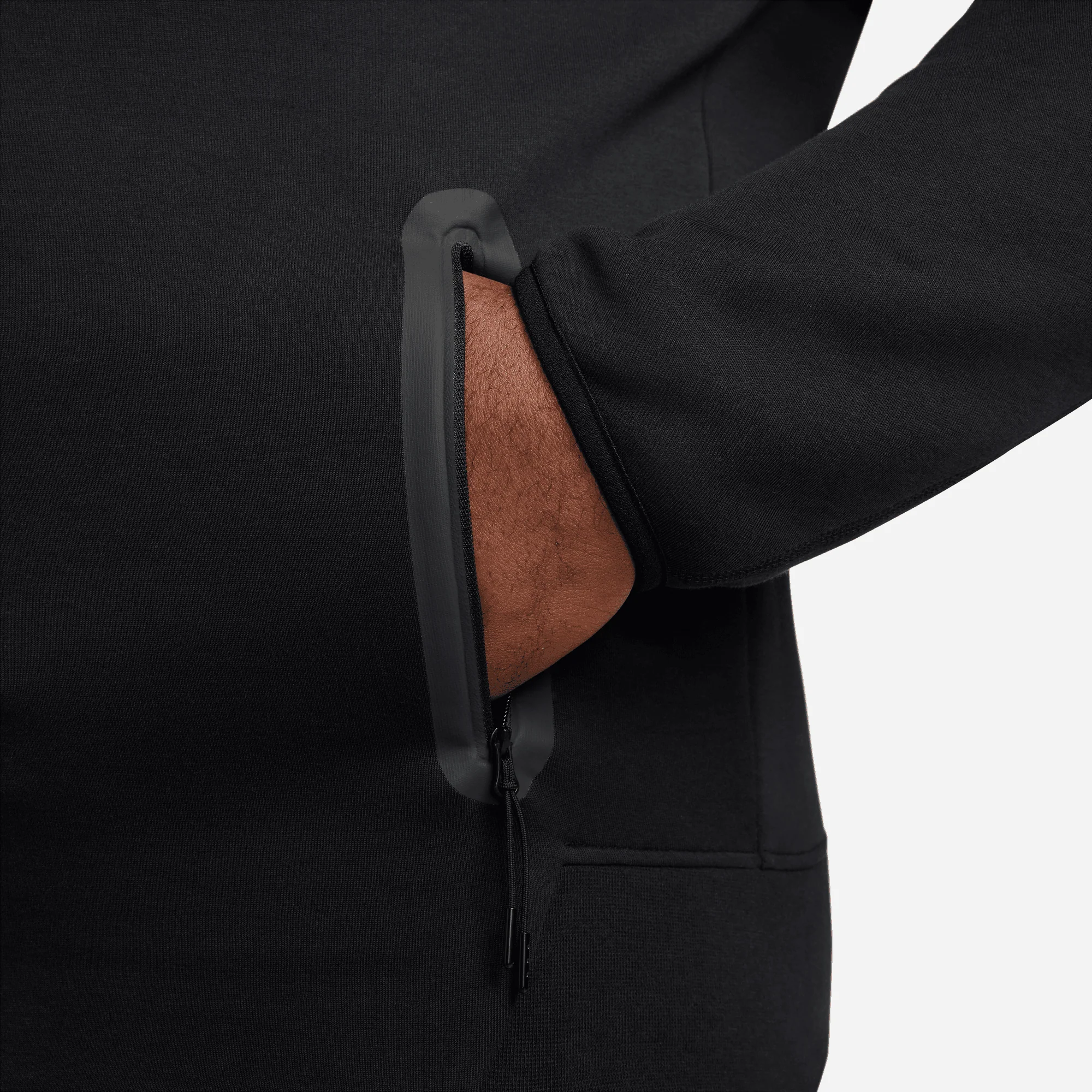 TECH FLEECE FULL-ZIP HOODIE - BLACK - Image 13