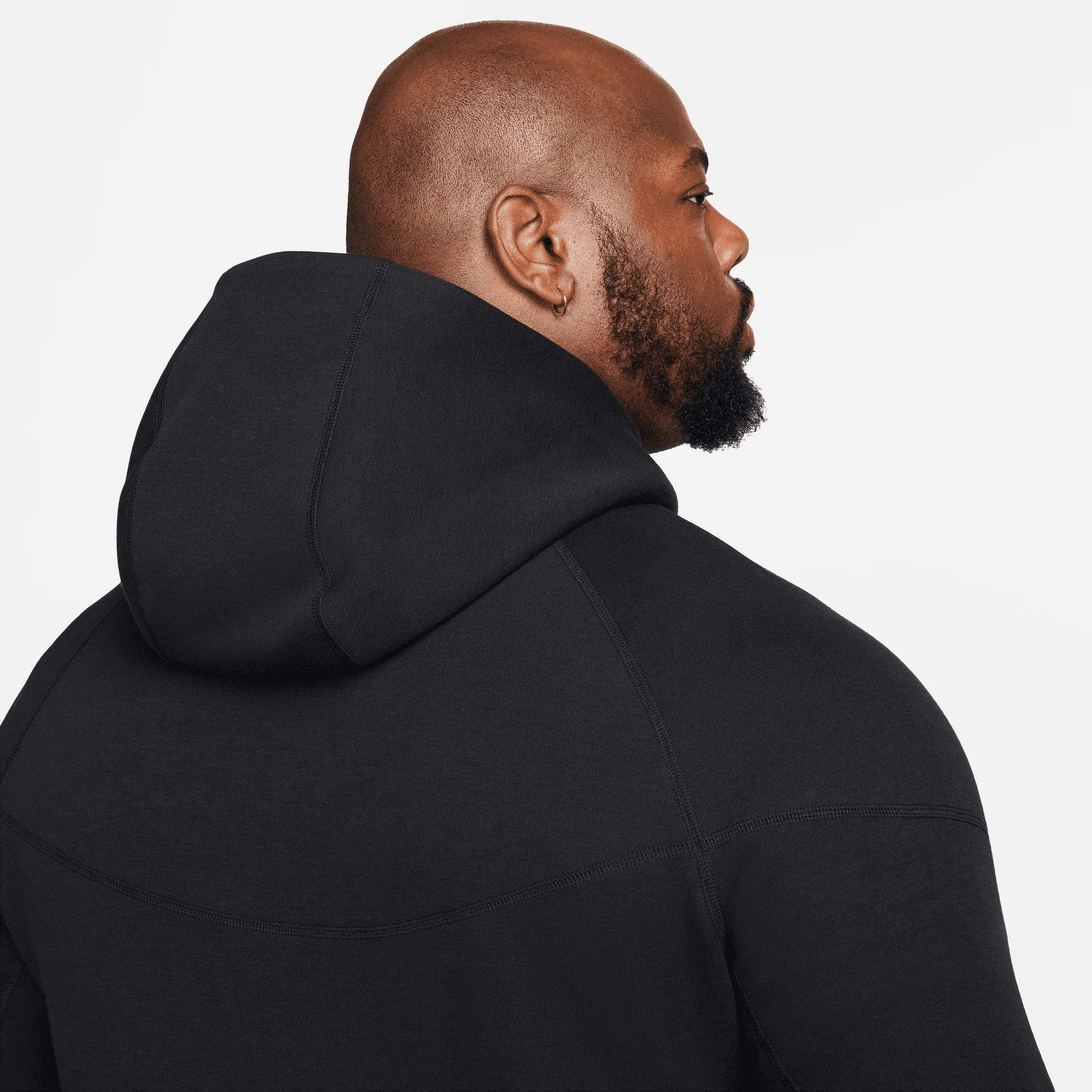 TECH FLEECE FULL-ZIP HOODIE - BLACK - Image 14