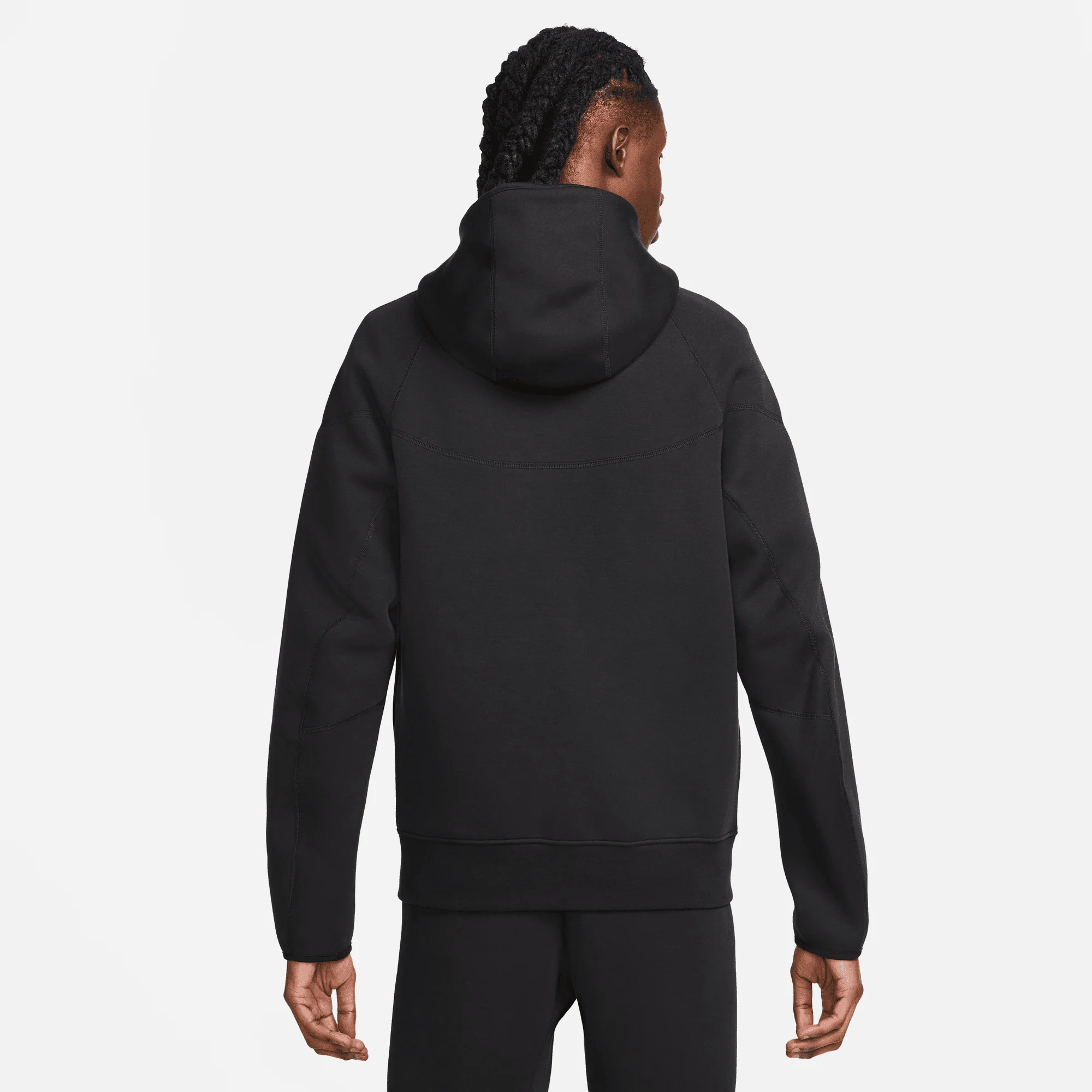 TECH FLEECE FULL-ZIP HOODIE - BLACK - Image 2
