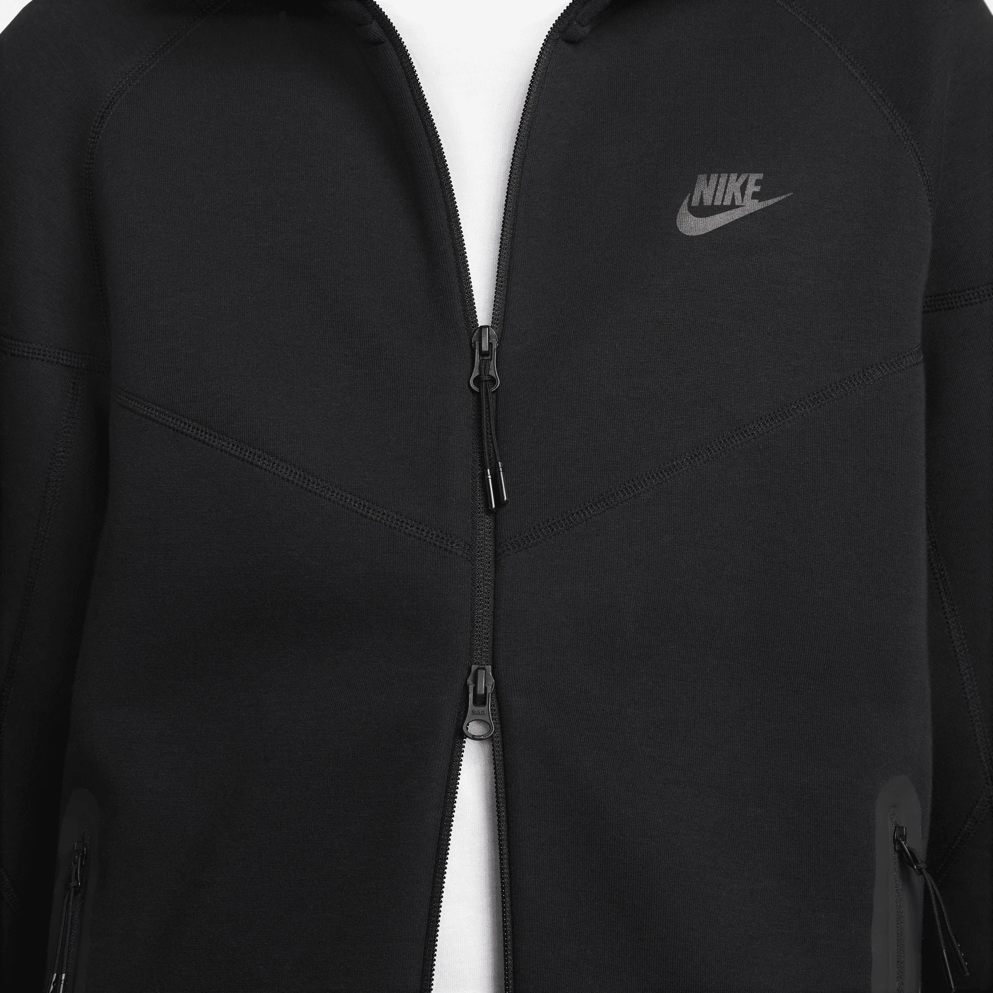 TECH FLEECE FULL-ZIP HOODIE - BLACK - Image 4