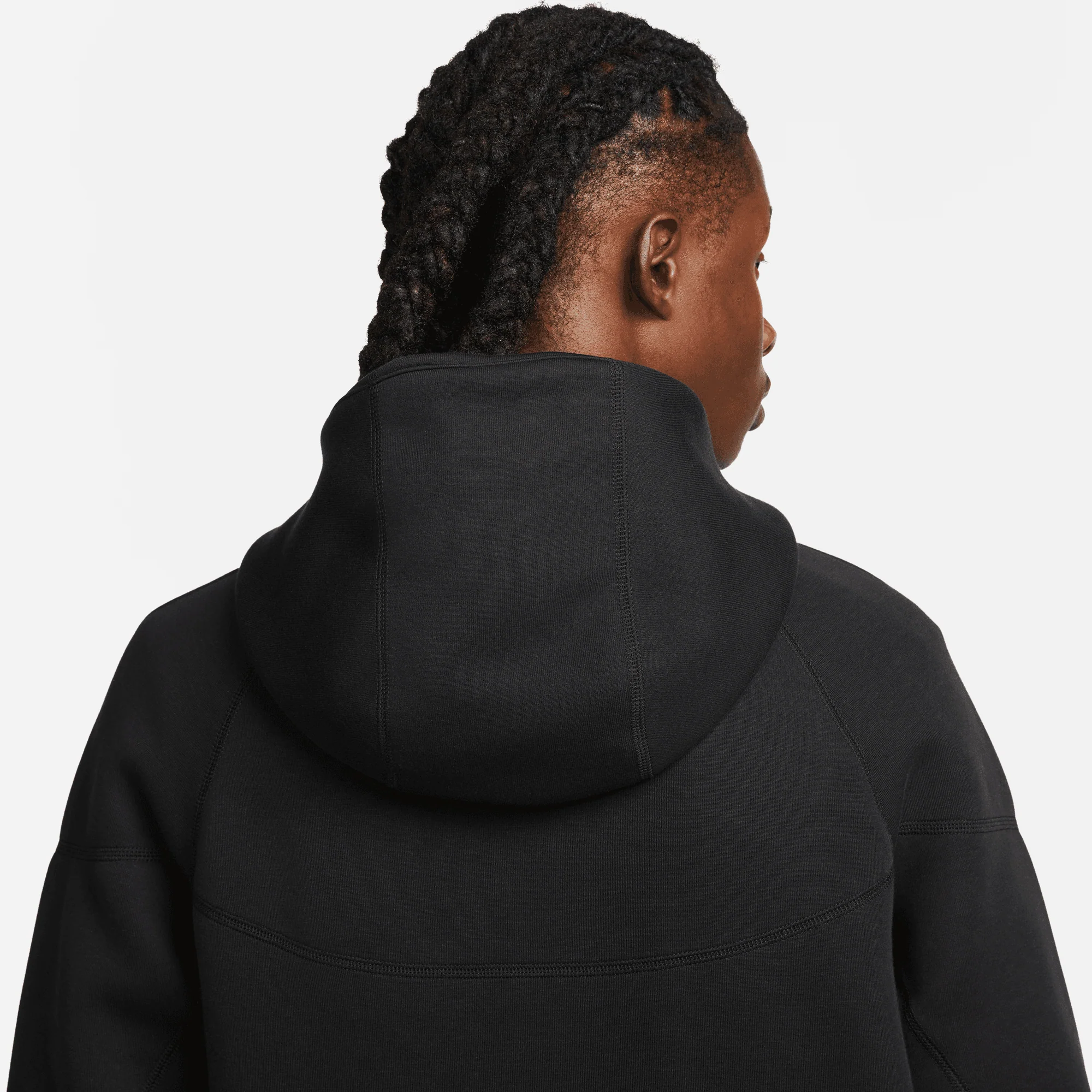 TECH FLEECE FULL-ZIP HOODIE - BLACK - Image 6