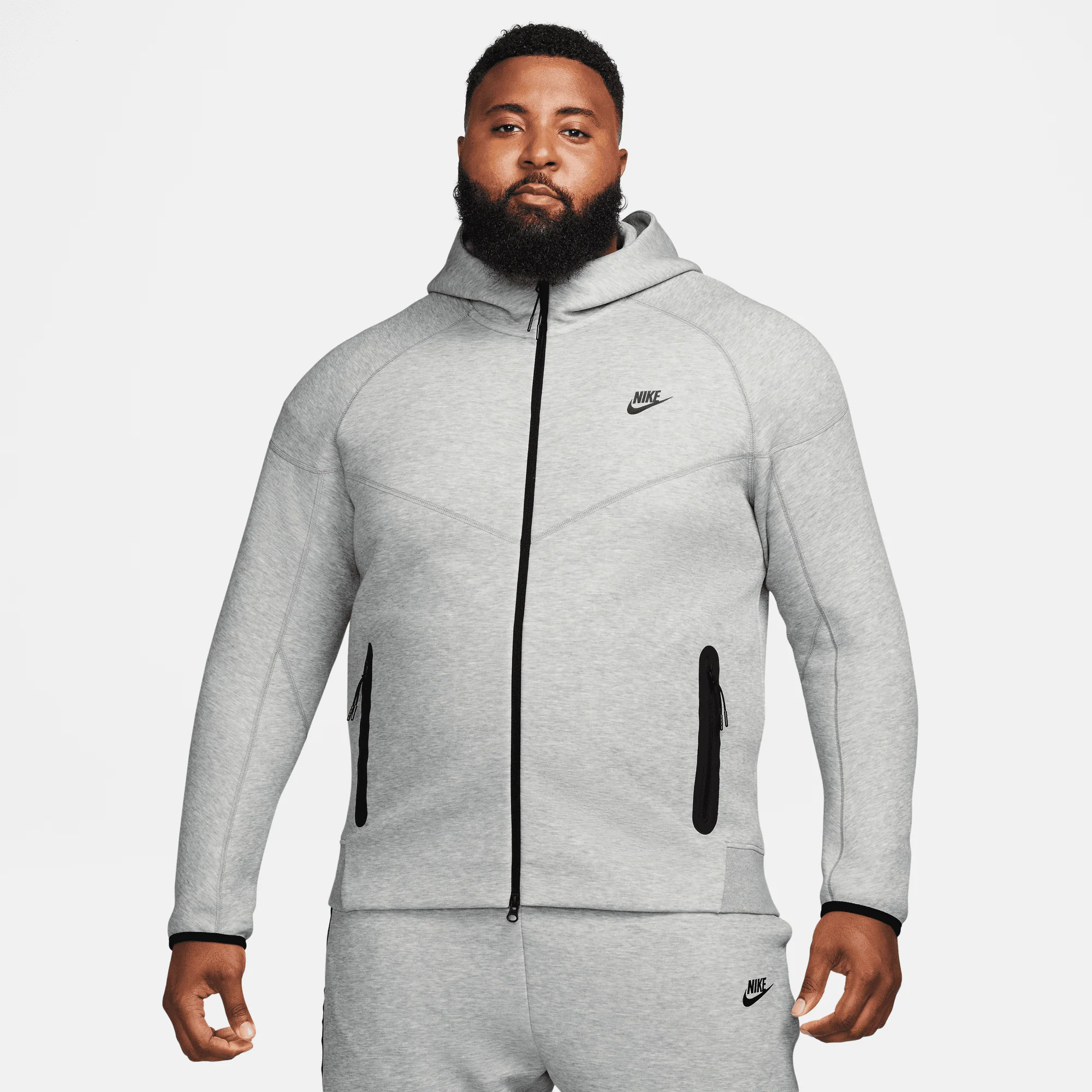 TECH FLEECE FULL-ZIP HOODIE - GRAPHITE - Image 9