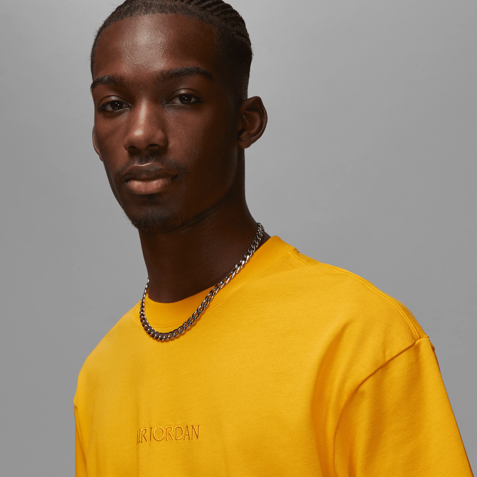 JORDAN WORDMARK MEN`S S/S TEE - GOLD - Image 4