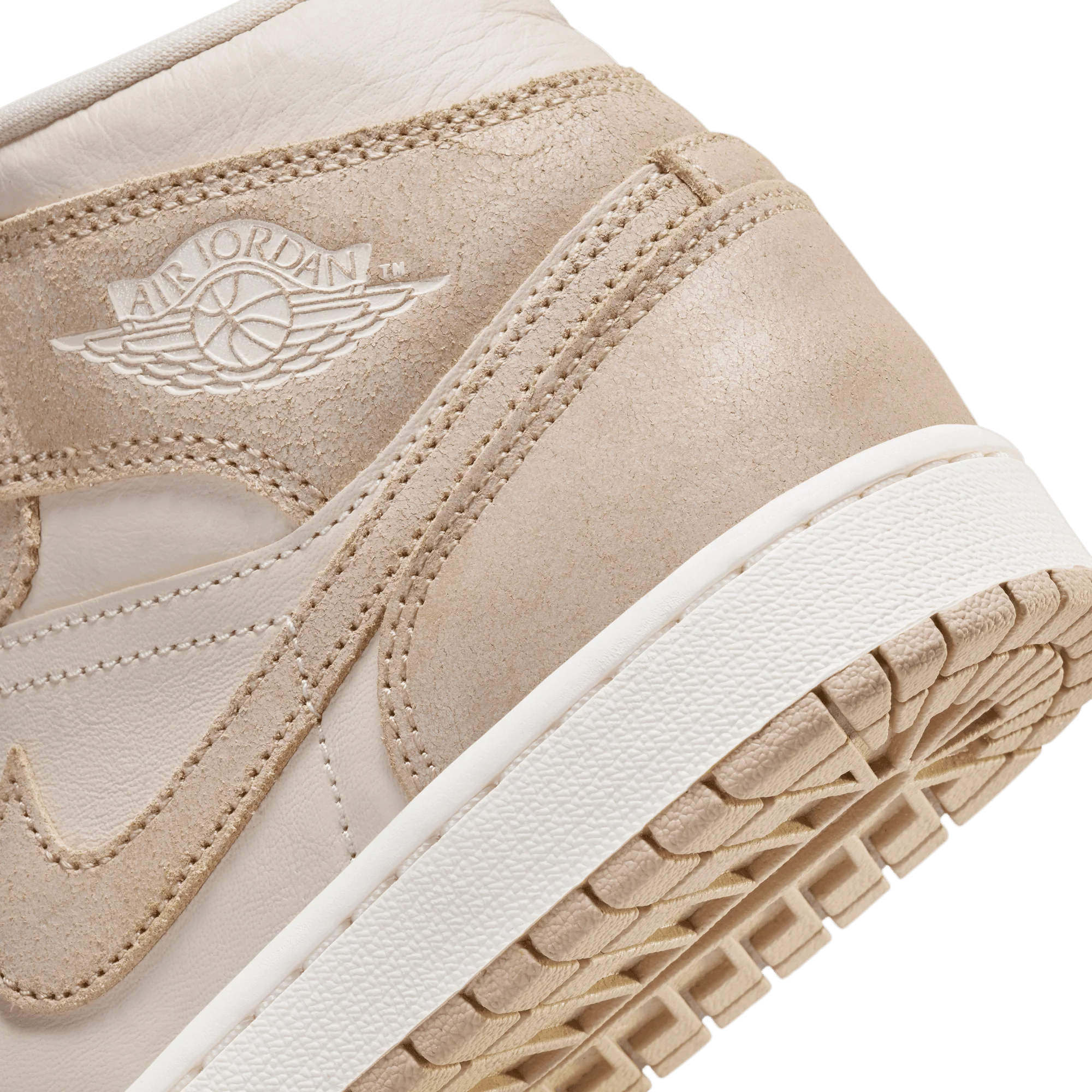 WMNS AIR JORDAN 1 MID SE - LIGHT BROWN / SAIL - Image 10