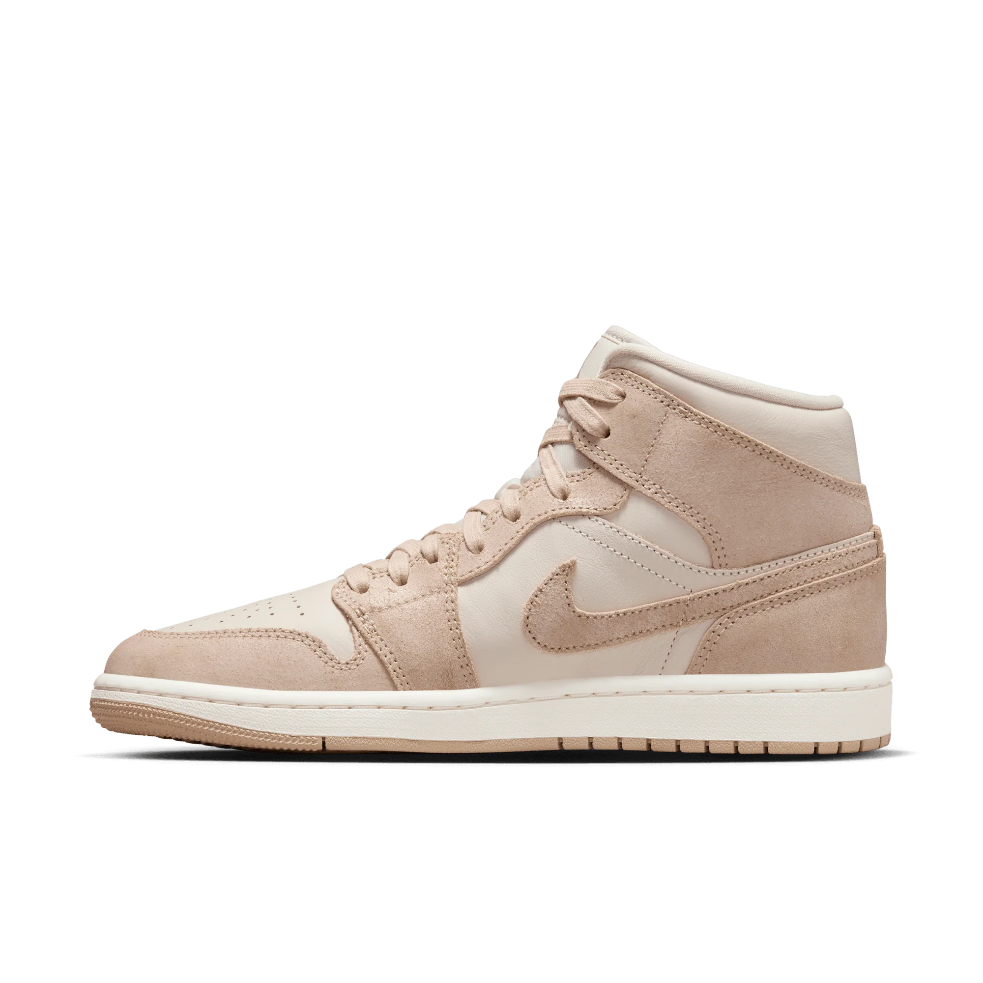 WMNS AIR JORDAN 1 MID SE - LIGHT BROWN / SAIL - Image 6