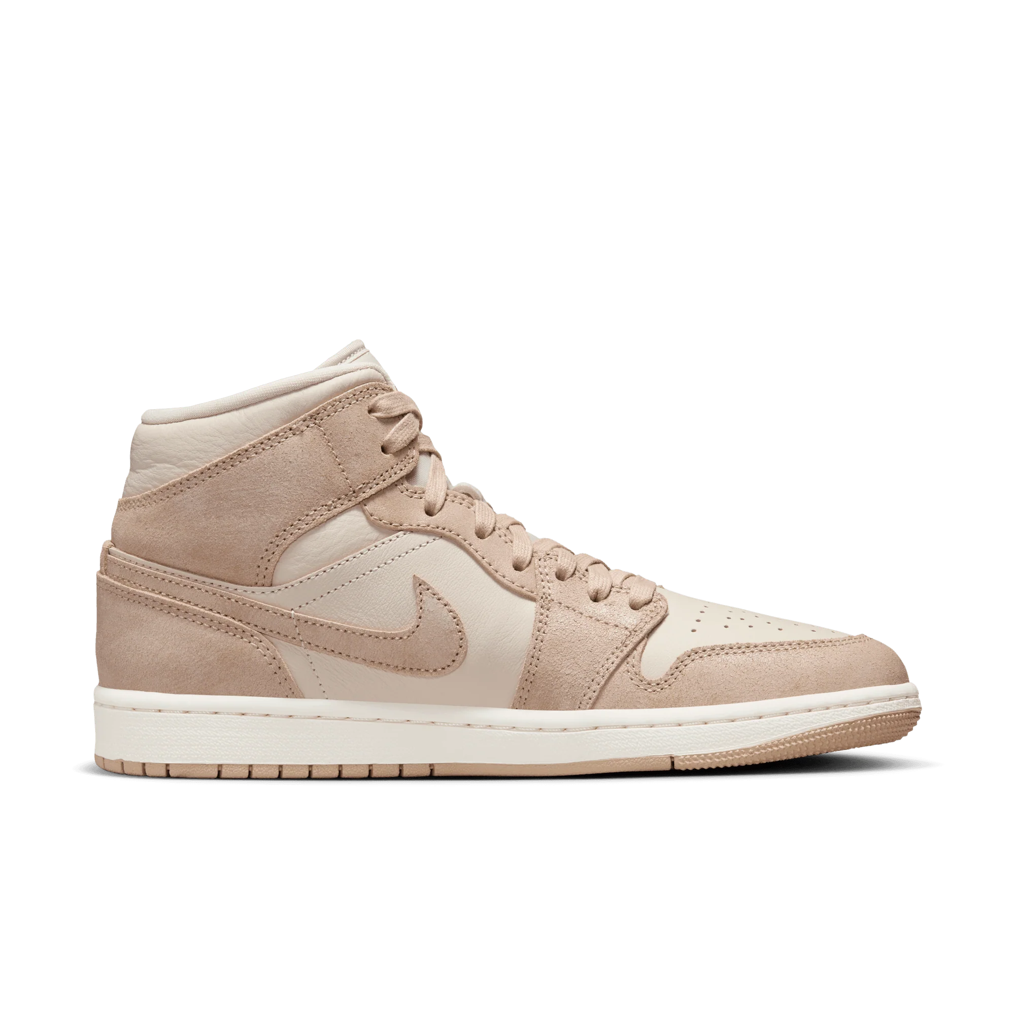 WMNS AIR JORDAN 1 MID SE - LIGHT BROWN / SAIL - Image 7