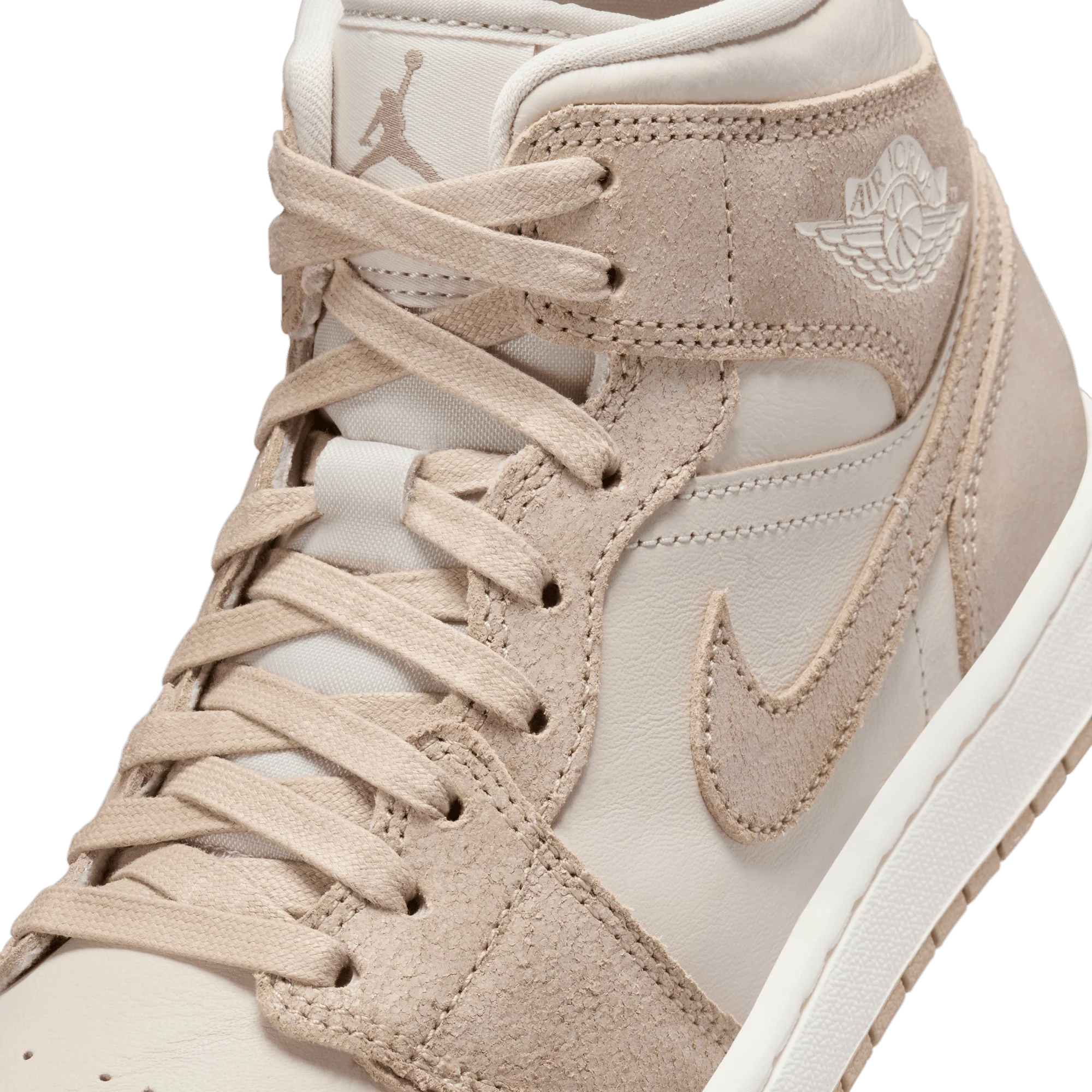 WMNS AIR JORDAN 1 MID SE - LIGHT BROWN / SAIL - Image 9