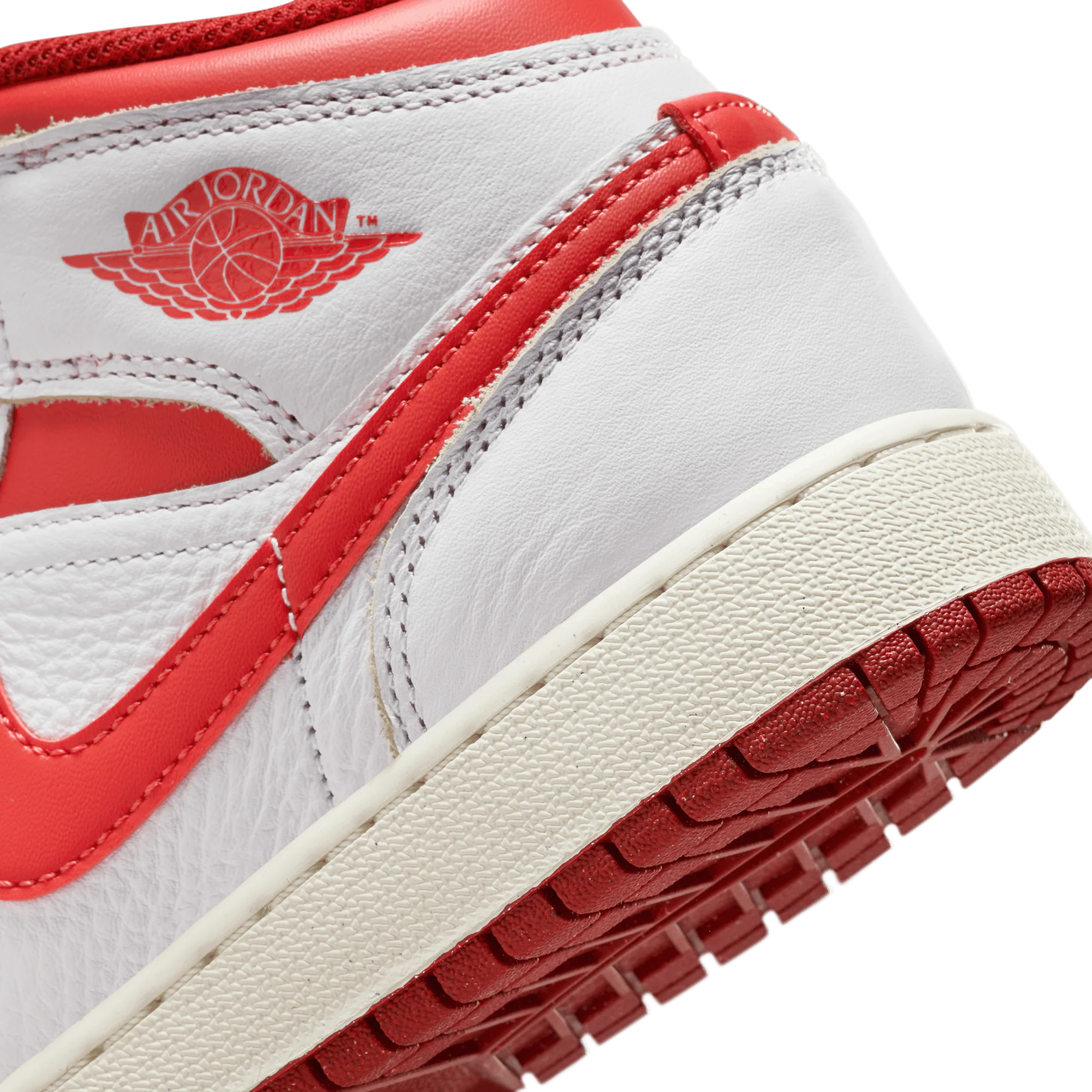 AIR JORDAN 1 MID SE (GS) - WHITE / LOBSTER - Image 11