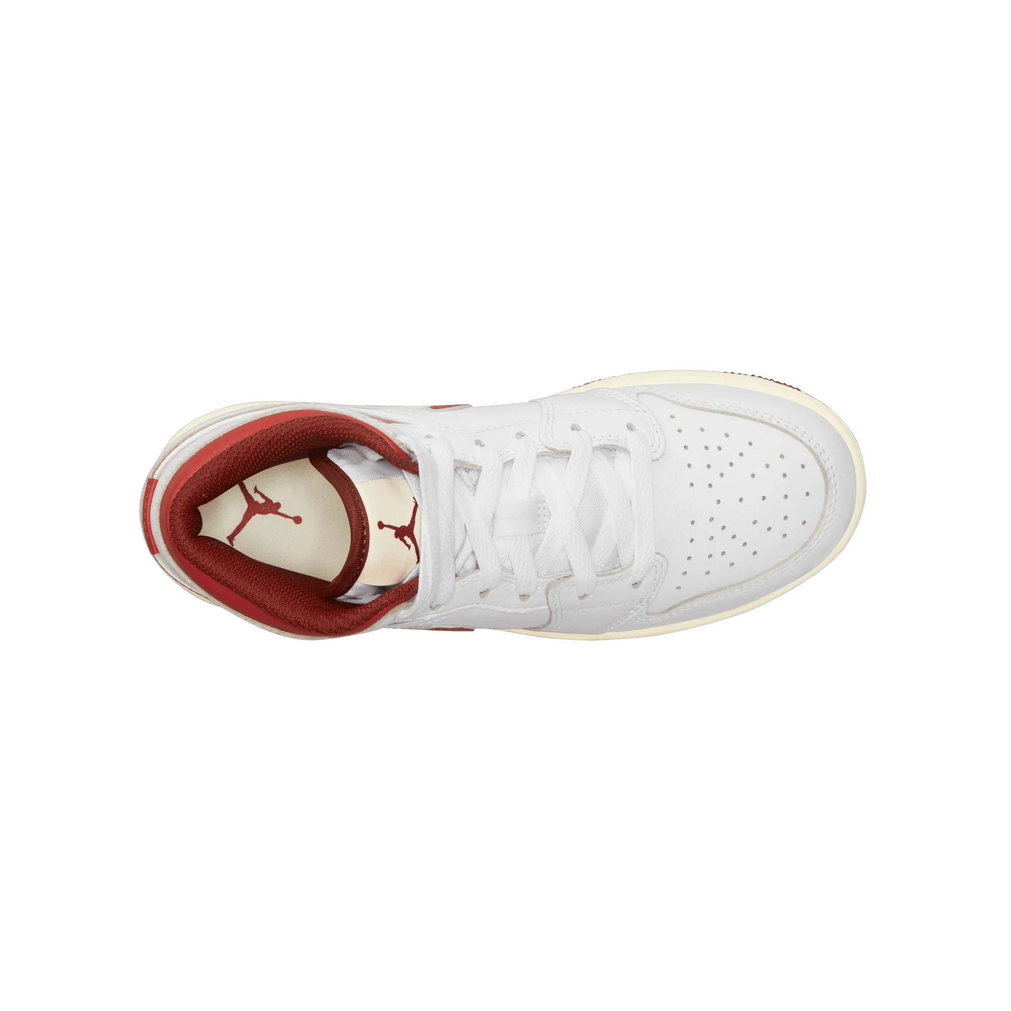AIR JORDAN 1 MID SE (GS) - WHITE / LOBSTER - Image 8