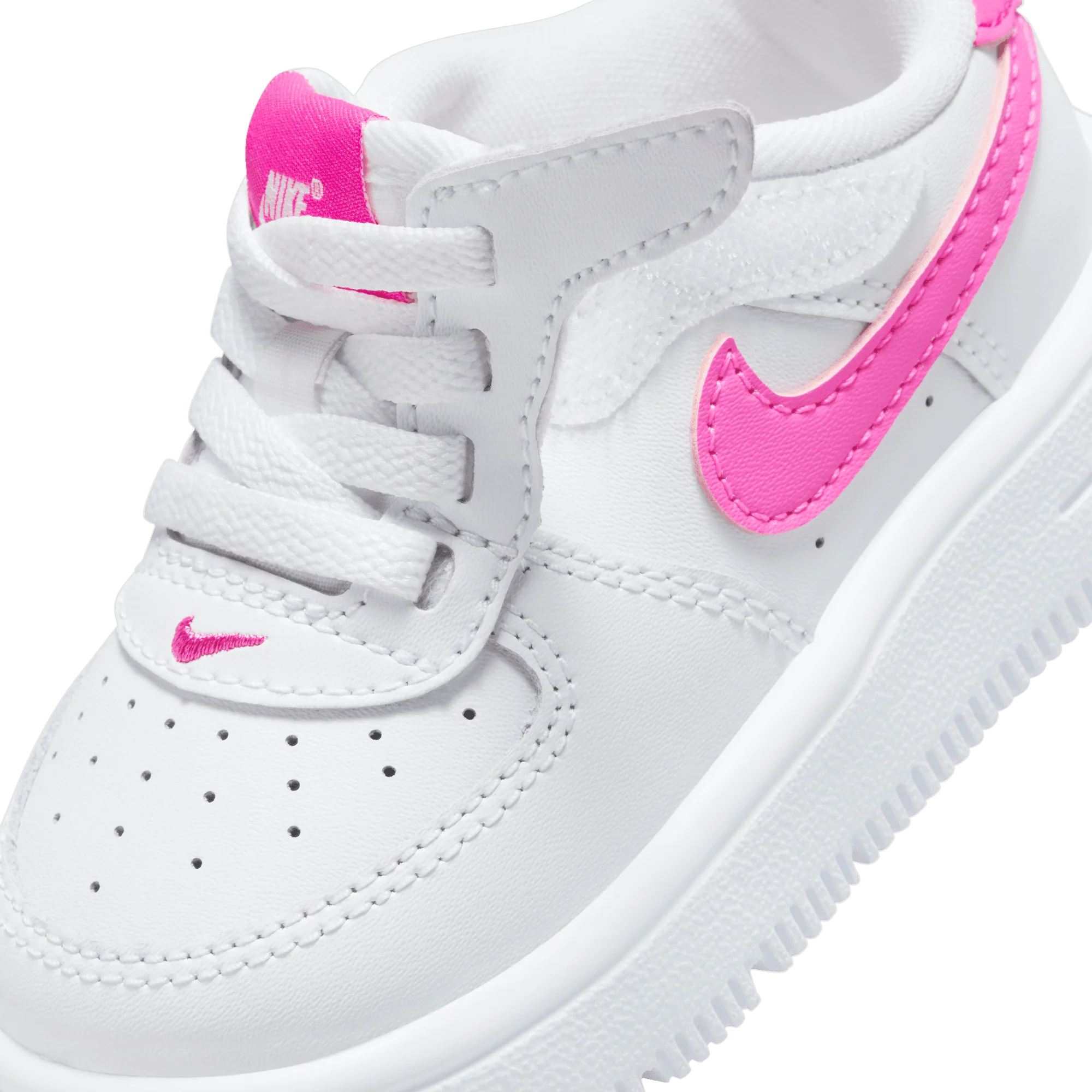 FORCE 1 LOW EASYON (TD) - WHITE / LASER FUCHSIA - Image 11