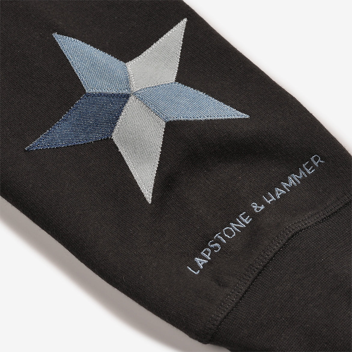 LAPSTONE X M&N DENIM PATCHWORK HOODIE - BLACK - Image 5