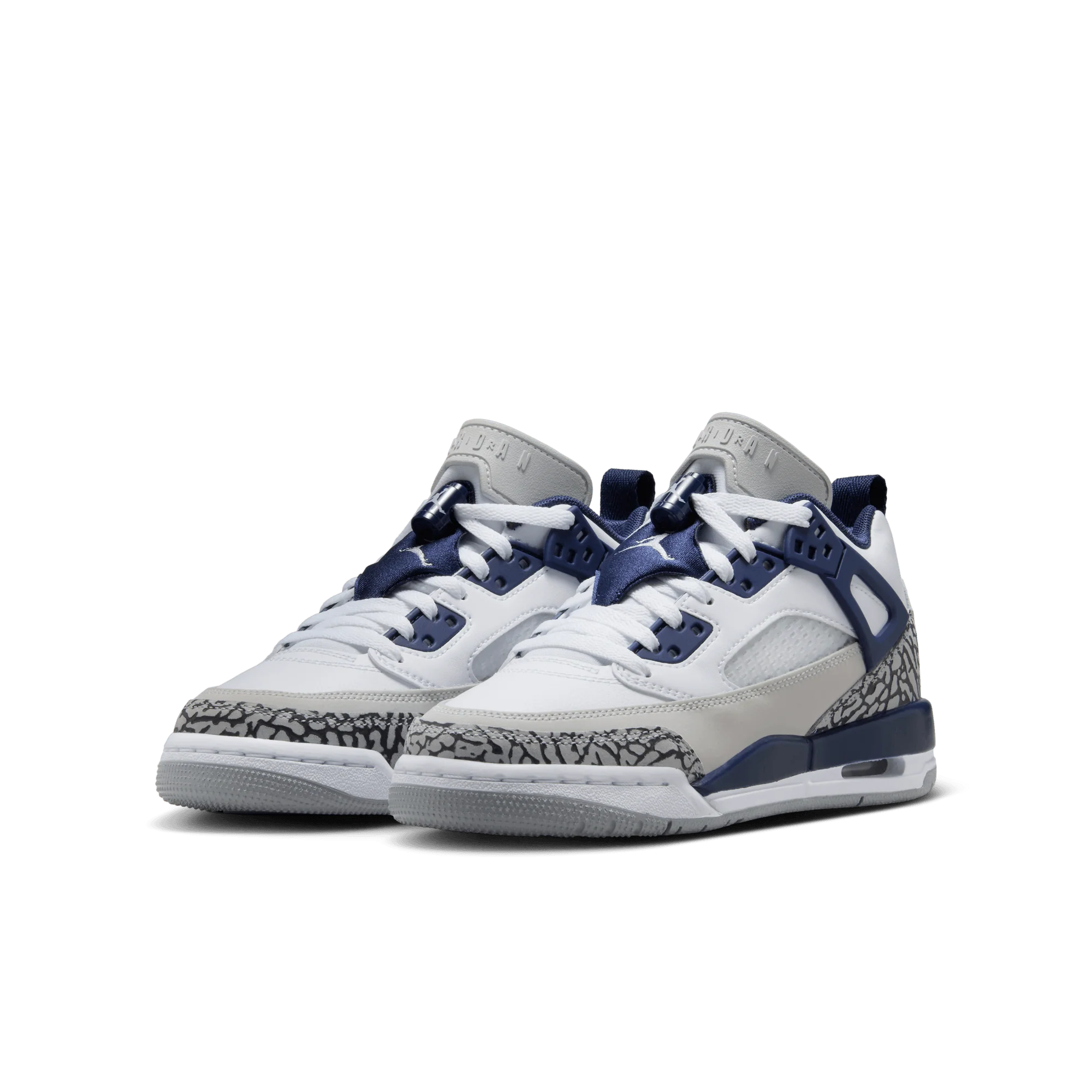 JORDAN SPIZIKE LOW (GS) - WHITE / MIDNIGHT NAVY - Image 2