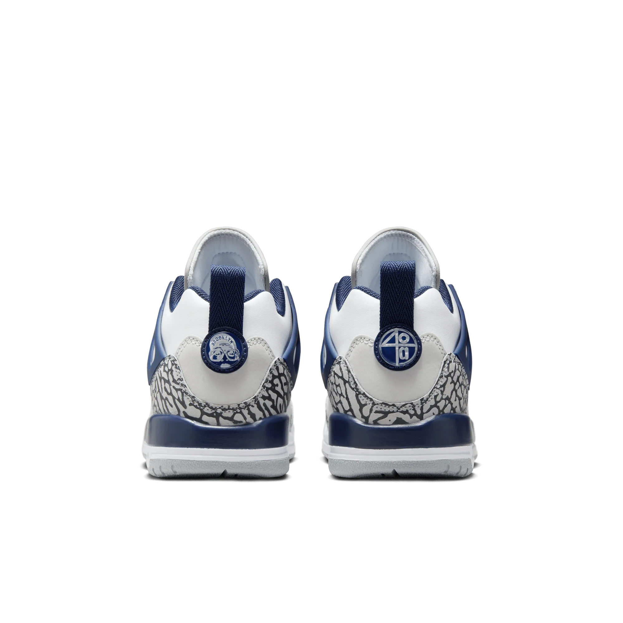 JORDAN SPIZIKE LOW (GS) - WHITE / MIDNIGHT NAVY - Image 4