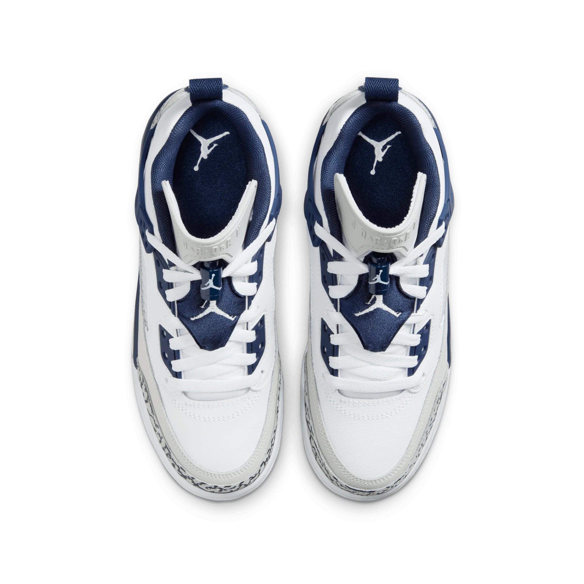 JORDAN SPIZIKE LOW (GS) - WHITE / MIDNIGHT NAVY - Image 5
