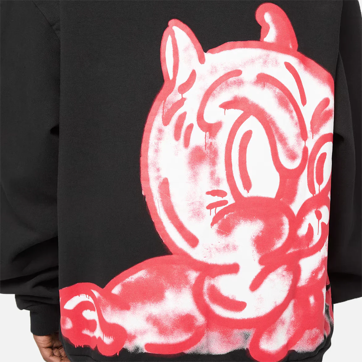 MARNI LOGO OVERSIZED HOODIE - BLACK - Image 3