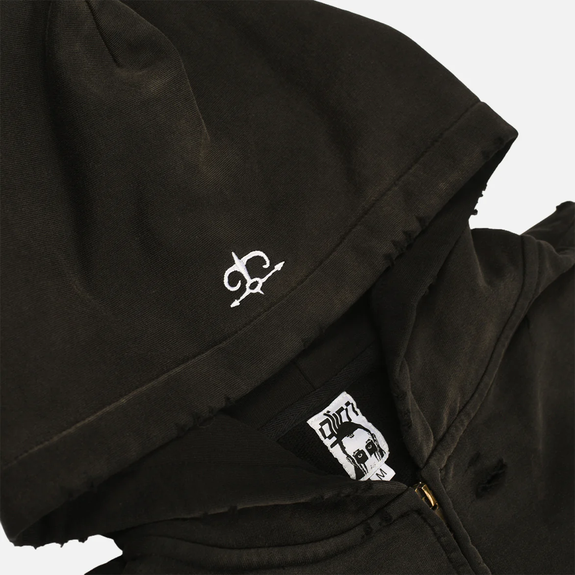 DARK MAGE HOODIE - TRASHED BLACK - Image 5