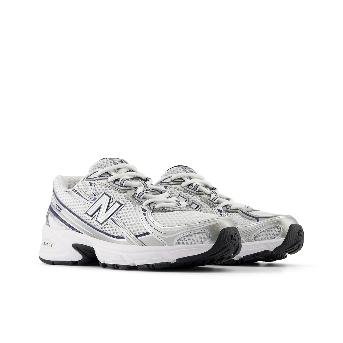740 BUNGEE LACE (GS) - WHITE / NAVY - Image 2