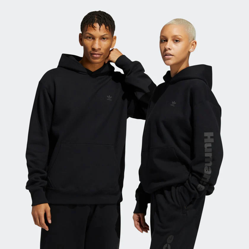 PHARRELL X ADIDAS BASIC HOODIE "TRIPLE BLACK" - Image 4