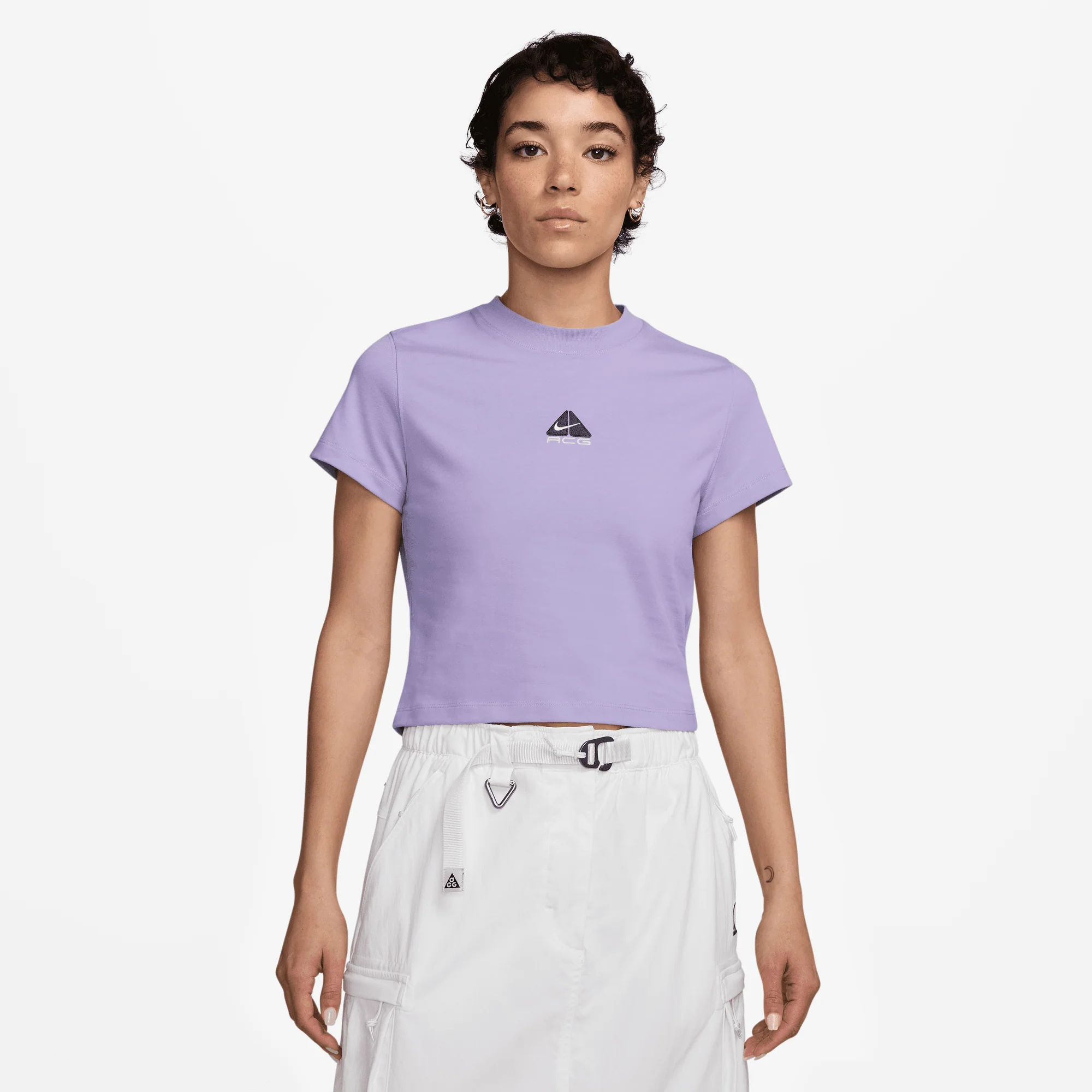 WMNS ACG DRI-FIT CROPPED TEE - HYDRANGEAS / THUNDER BLUE