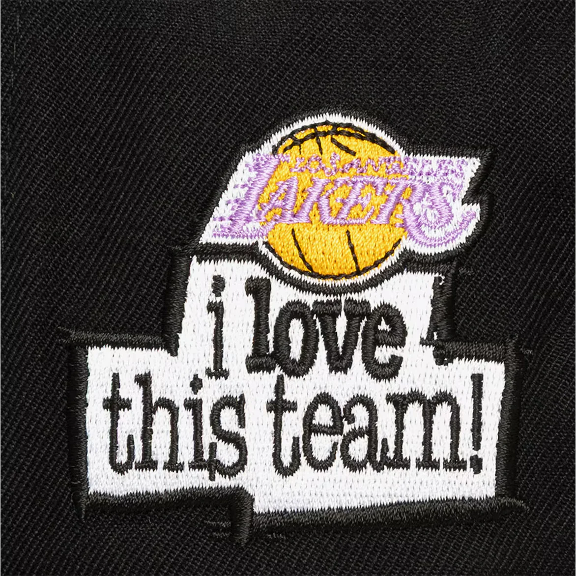 JUST DON X MITCHELL & NESS "I LOVE THIS TEAM" SNAKESKIN STRAPBACK - LAKERS - Image 2