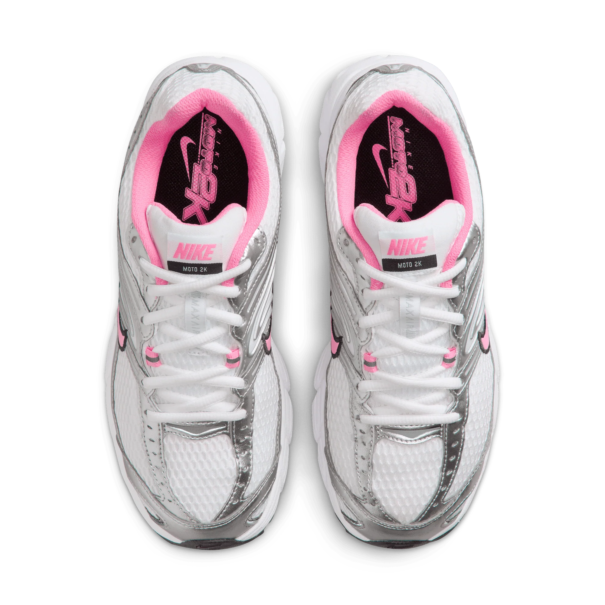 WMNS AIR MAX MOTO 2K - WHITE / METALLIC SILVER / PINK SPELL - Image 5