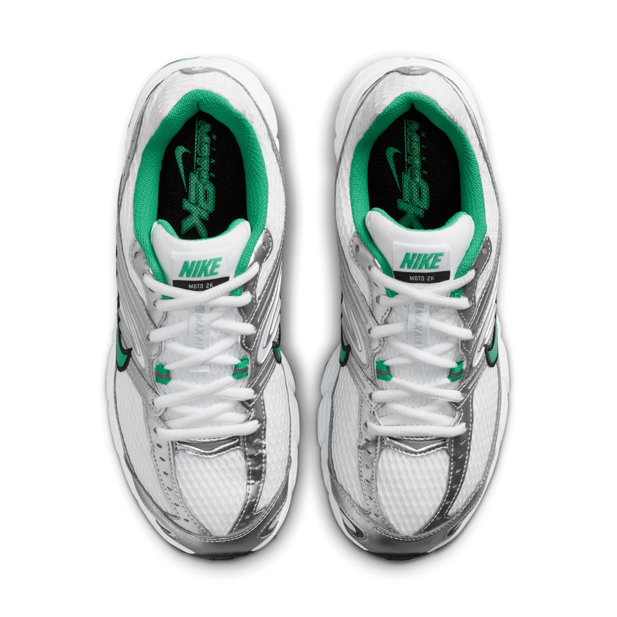 WMNS AIR MAX MOTO 2K - WHITE / METALLIC SILVER / STADIUM GREEN - Image 5