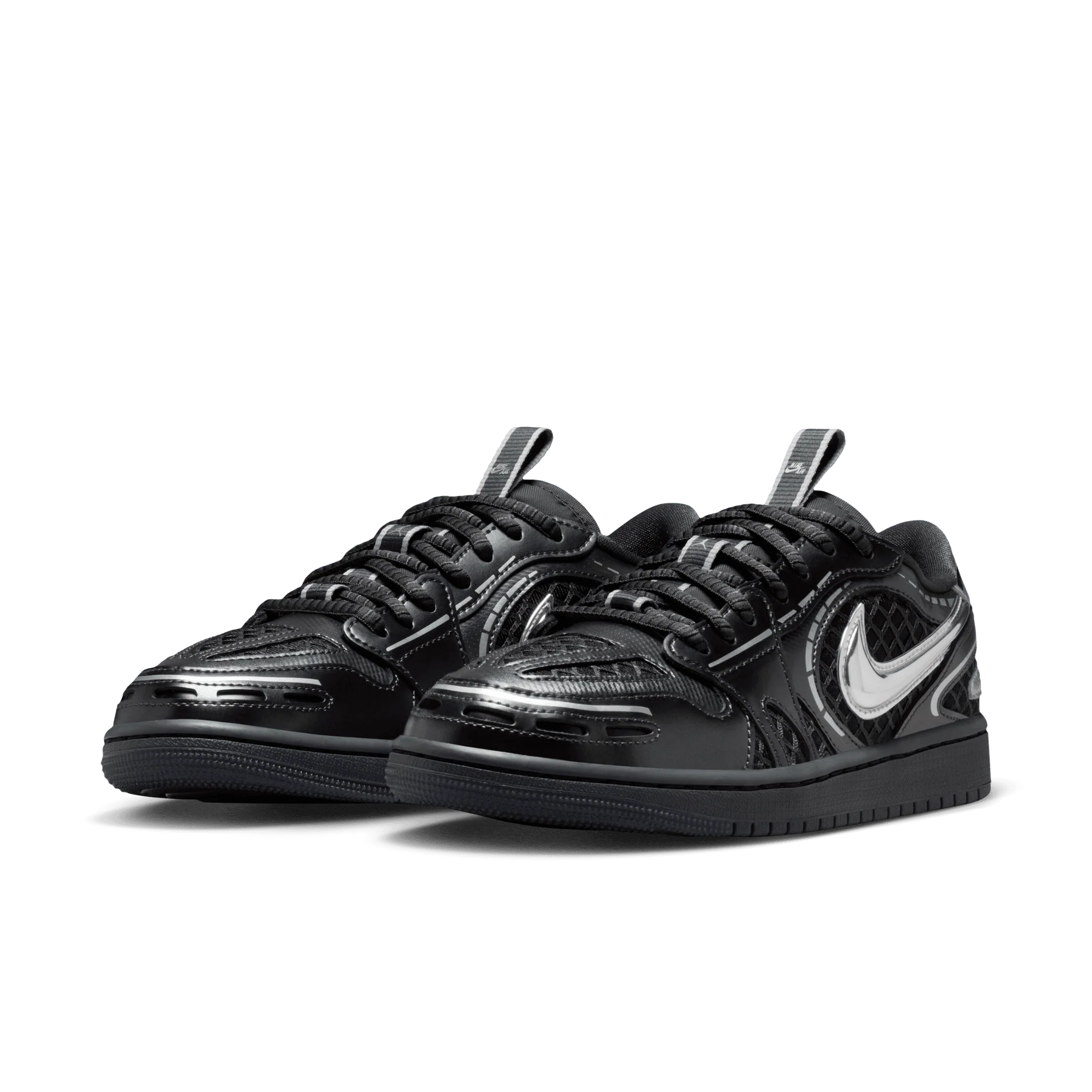 WMNS AIR JORDAN 1 MM LOW V3 - BLACK / METALLIC SILVER - Image 2