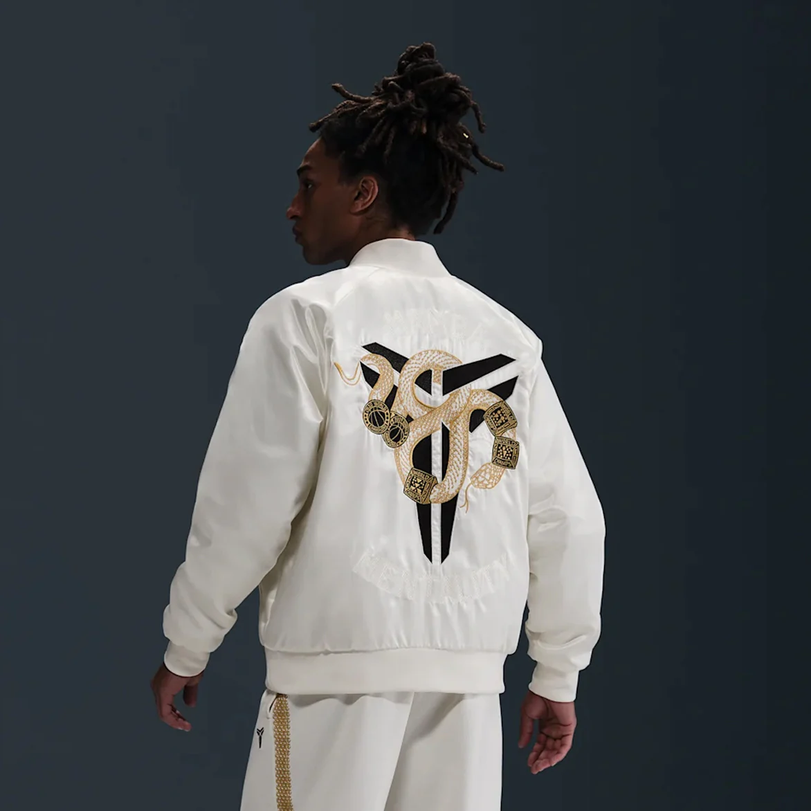 KOBE "YEAR OF MAMBA" THERMA-FIT JACKET - SAIL / BLACK - Image 2