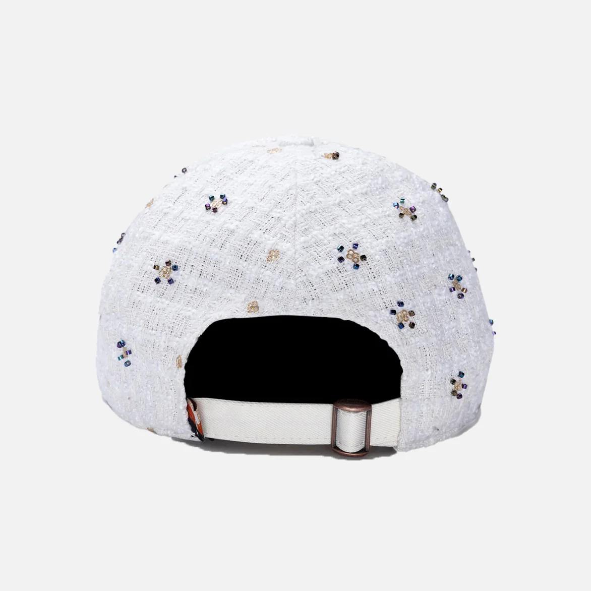 BEADED 6 PANEL CAP - BONE - Image 2
