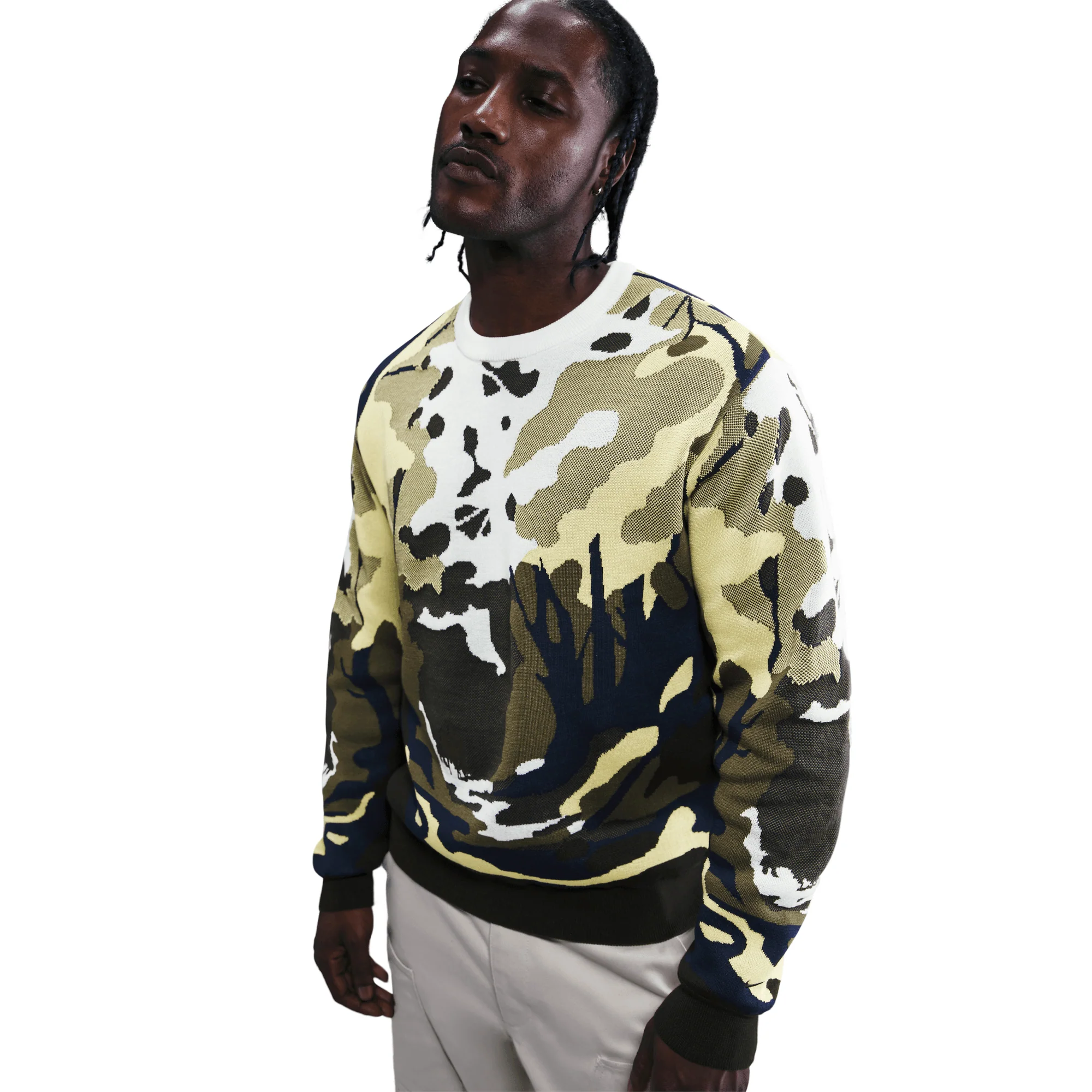 NIKE LIFE WILDERNESS SWEATER - SAIL / SOFT YELLOW