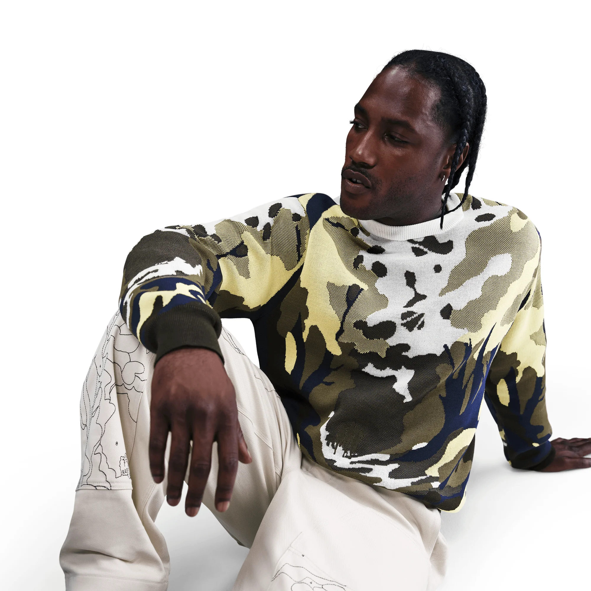 NIKE LIFE WILDERNESS SWEATER - SAIL / SOFT YELLOW - Image 2