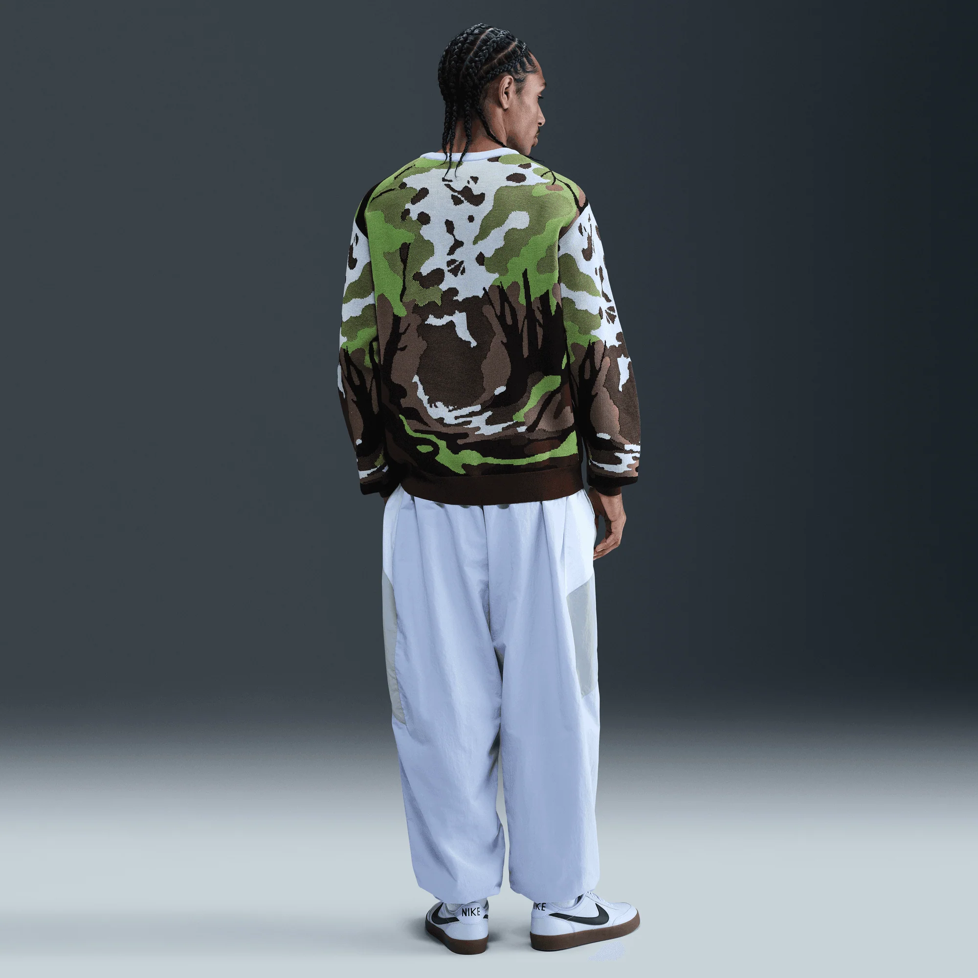 NIKE LIFE WILDERNESS SWEATER - CELESTINE BLUE / CHLOROPHYLL - Image 7