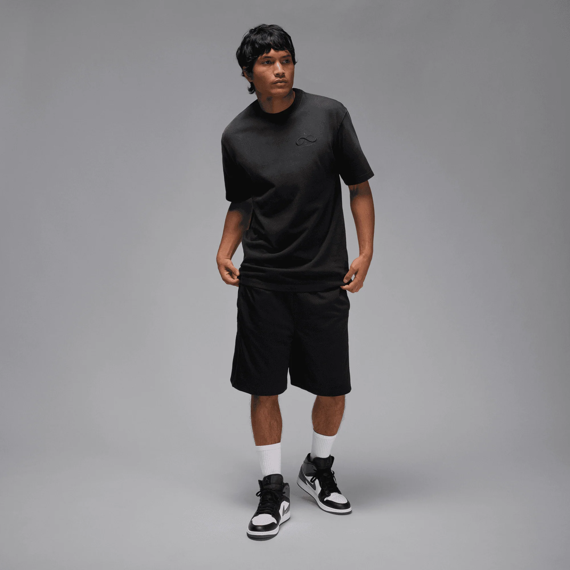 INFINITE ARCHIVES X JORDAN CAT SCRATCH SHORTS - BLACK - Image 8