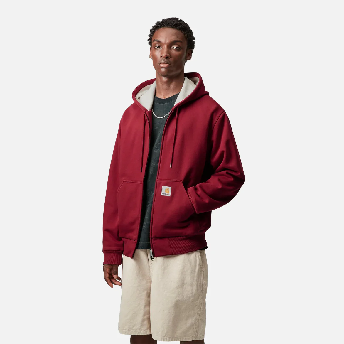 ACTIVE SWEAT JACKET - SCARLET / STONE WASHED - Image 3