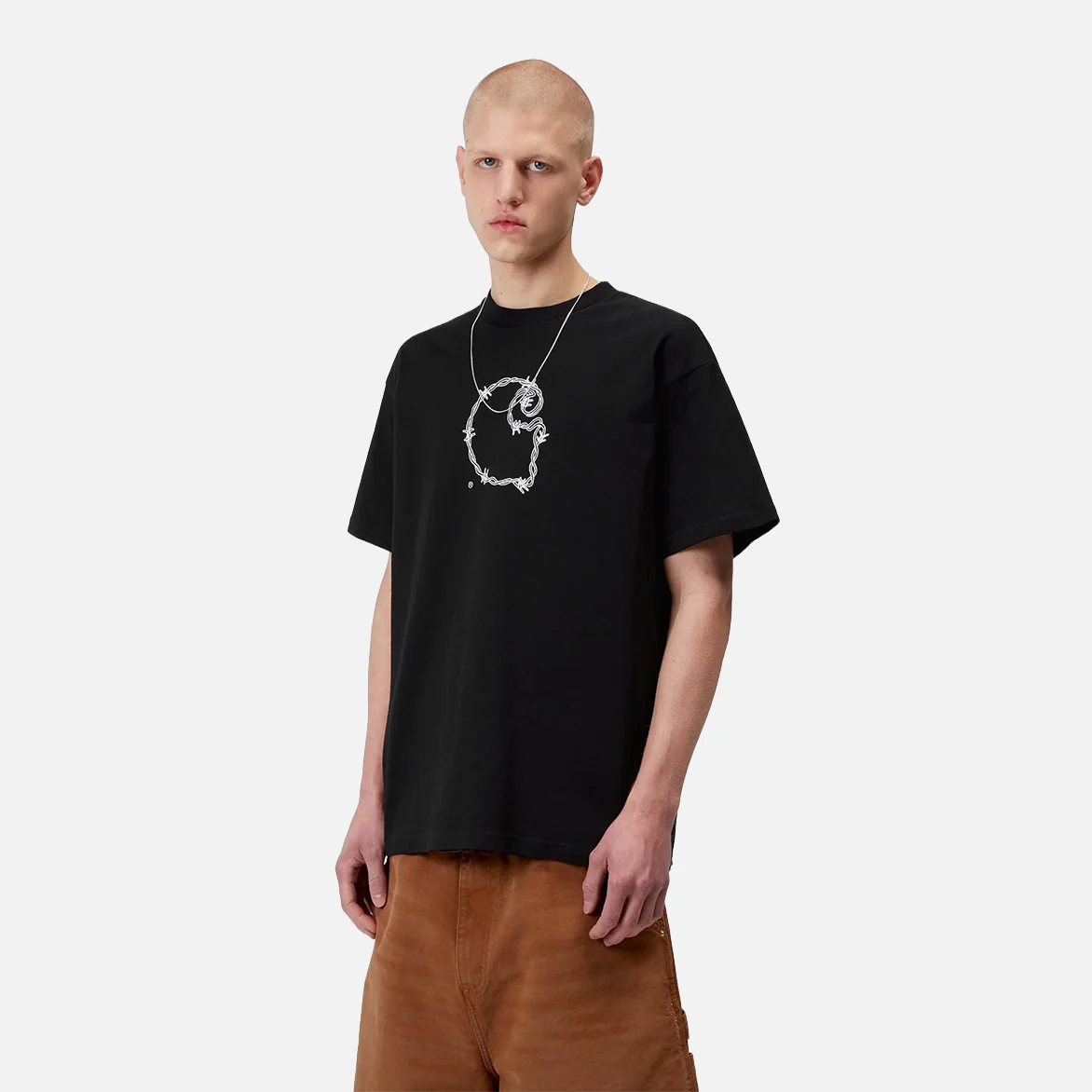 S/S BARBWIRE C T-SHIRT - BLACK - Image 3