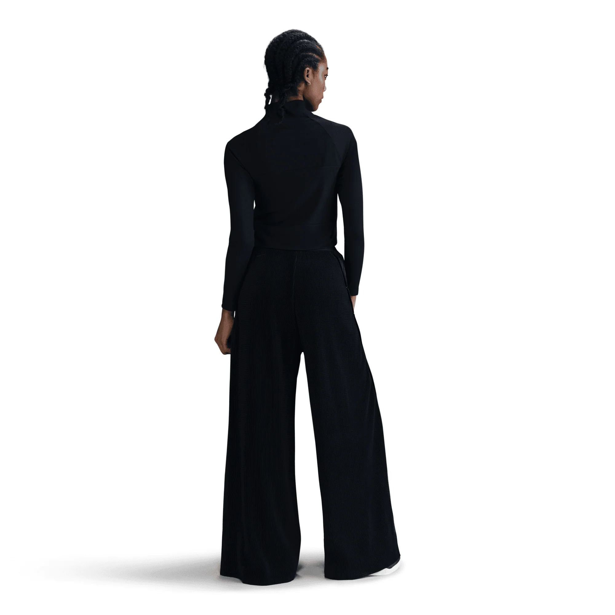 WMNS KOBE DETAILS LS CROP TOP - BLACK - Image 4
