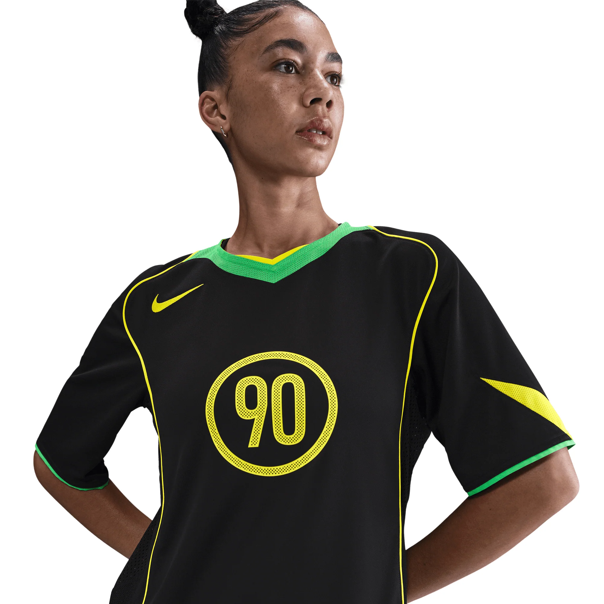 TOTAL 90 DRI-FIT SOCCER JERSEY - BLACK / GREEN SPARK - Image 2