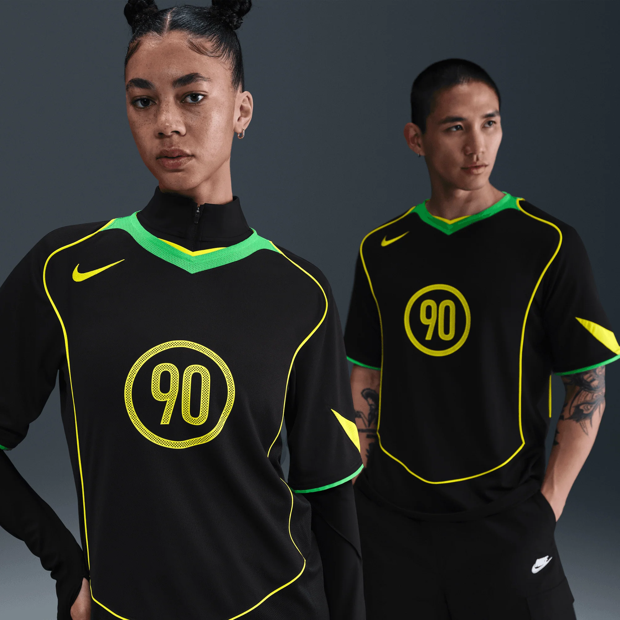 TOTAL 90 DRI-FIT SOCCER JERSEY - BLACK / GREEN SPARK - Image 8