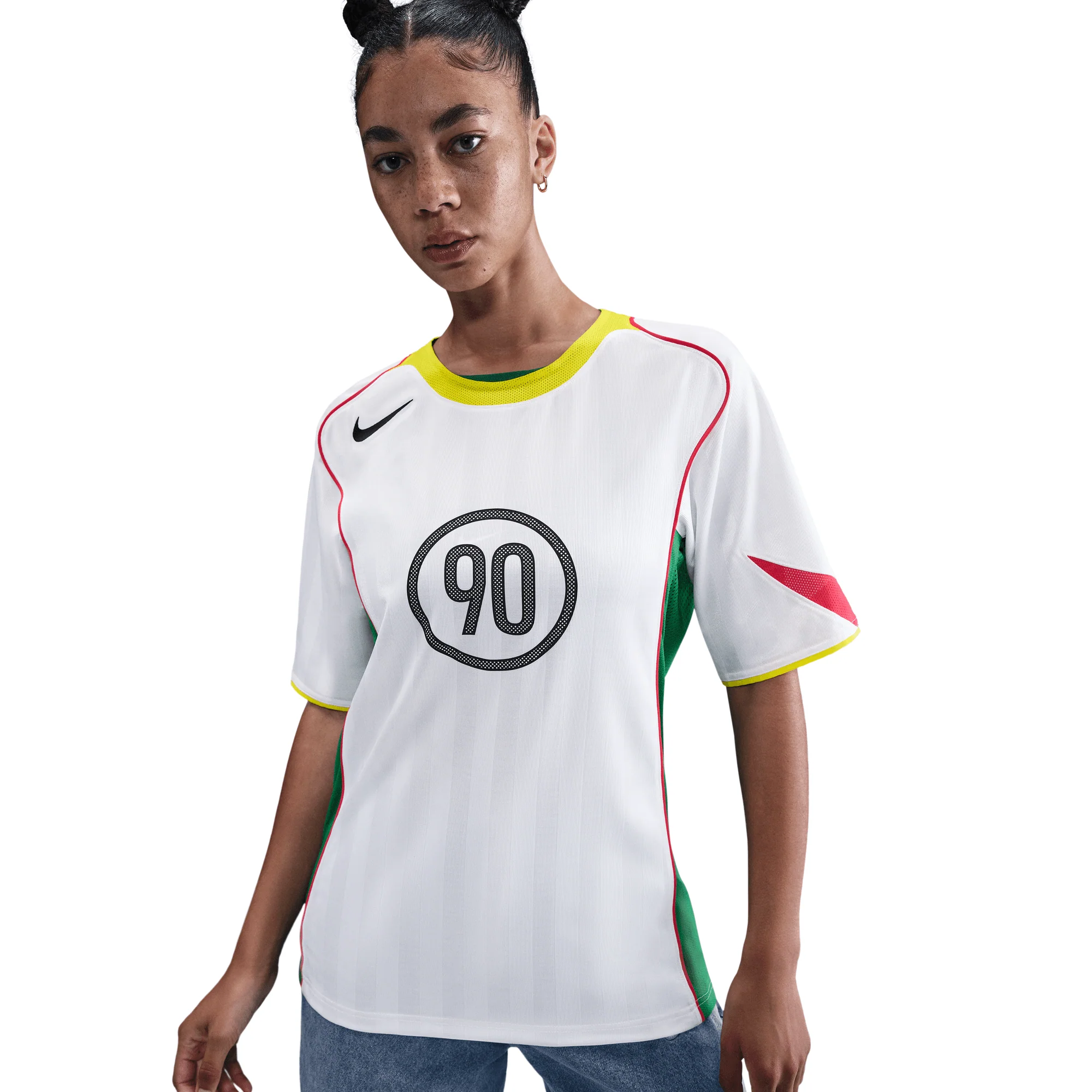 TOTAL 90 DRI-FIT SOCCER JERSEY - WHITE / OPTI YELLOW - Image 2