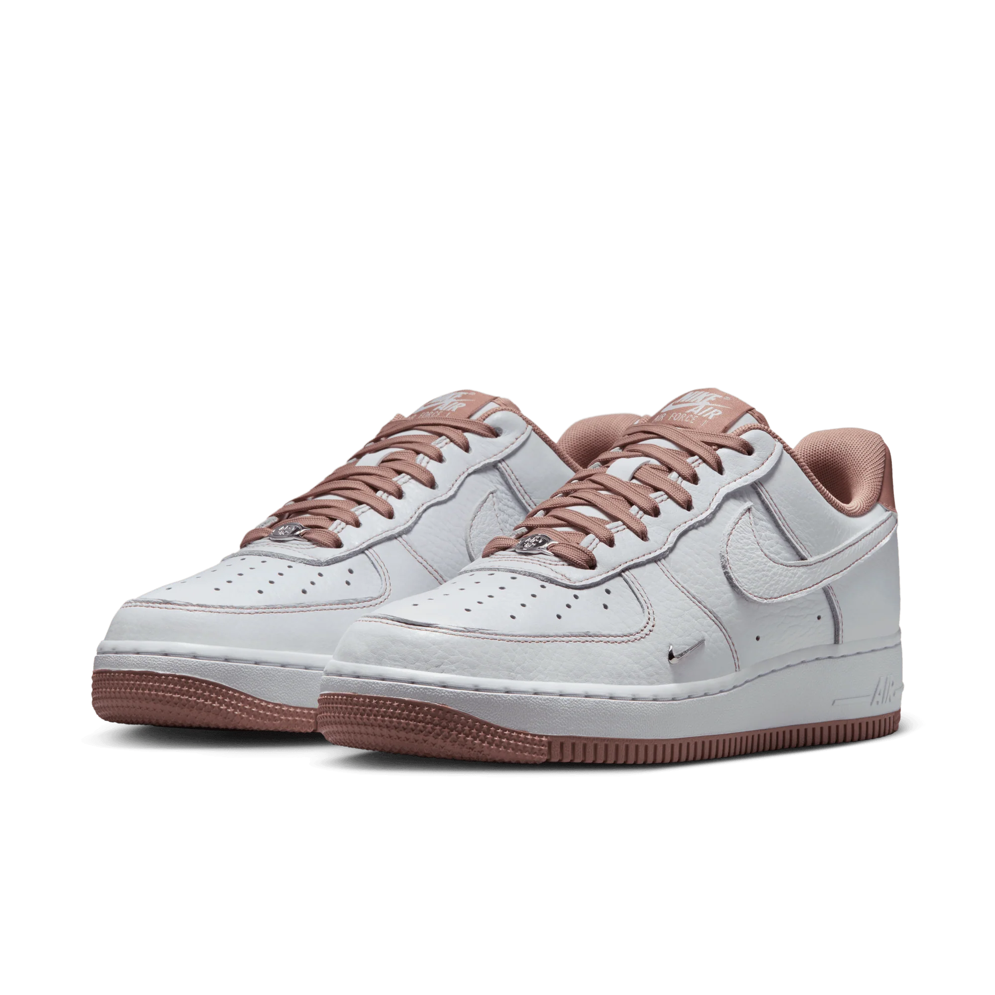 WMNS AIR FORCE 1 `07 "MINI JEWEL" - WHITE / METALLIC SILVER - PARTICLE PINK - Image 2