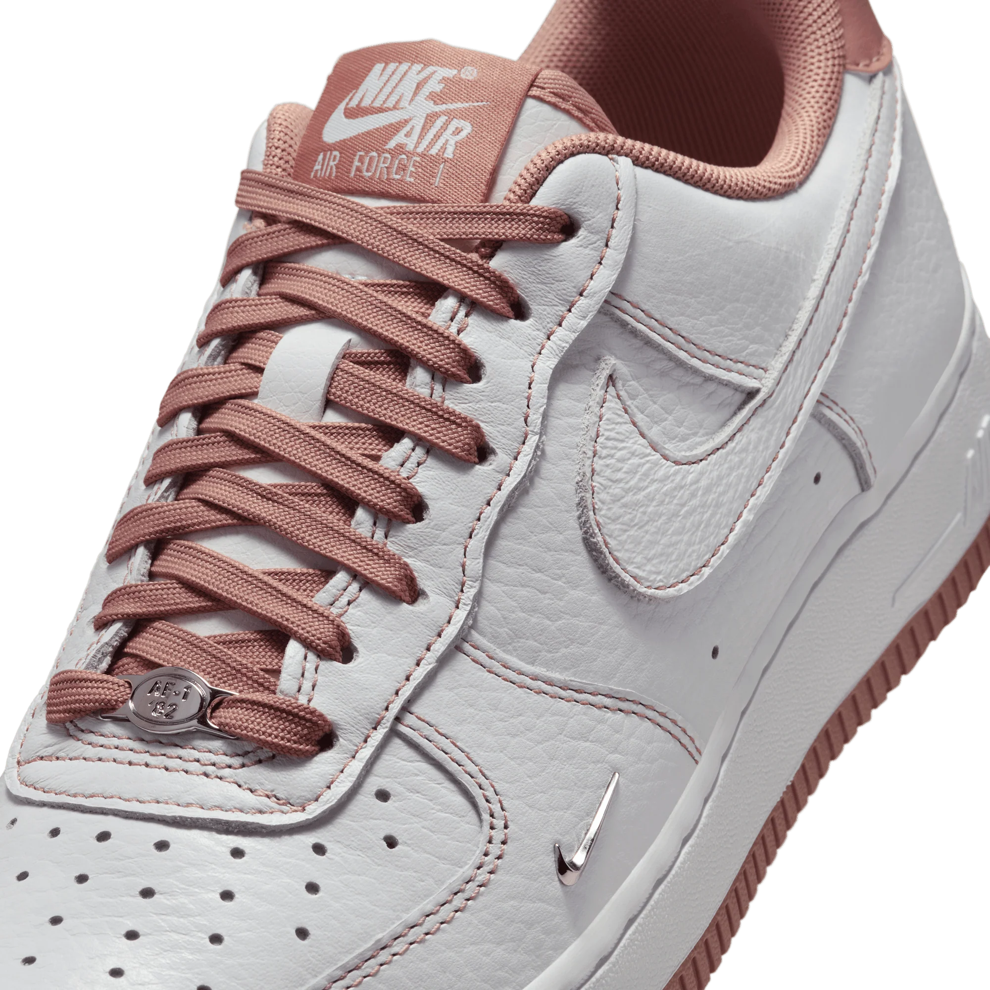WMNS AIR FORCE 1 `07 "MINI JEWEL" - WHITE / METALLIC SILVER - PARTICLE PINK - Image 7