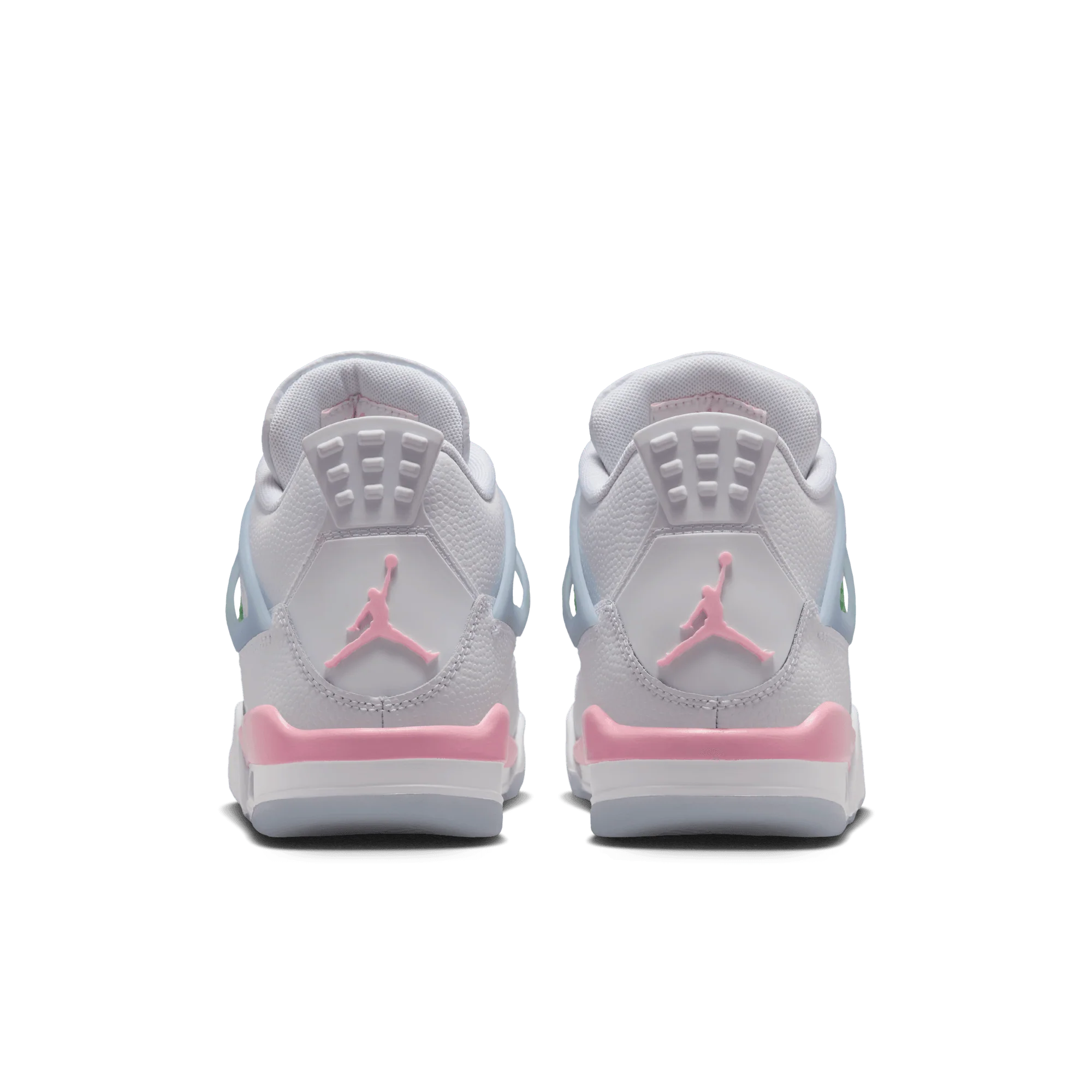 AIR JORDAN 4 RETRO (GS) - WHITE / MEDIUM SOFT PINK / VAPOR GREEN - Image 4